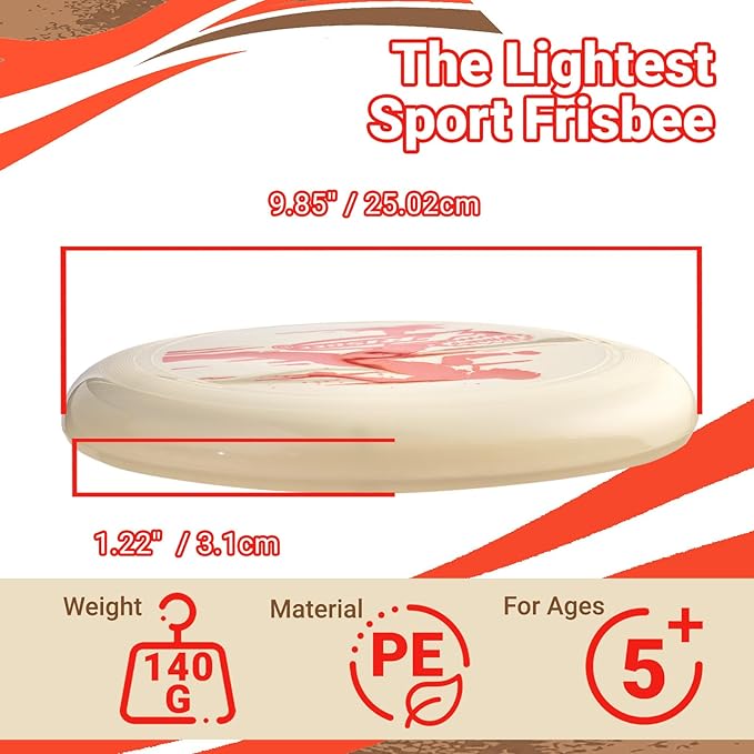 Wham-O Frisbee All Sport Flying Disc 140g, 9.85 Inch, Durable Sports Disc with Non-Slip Grip for Outdoor Beach Backyard Games,Team Sports and Family Fun