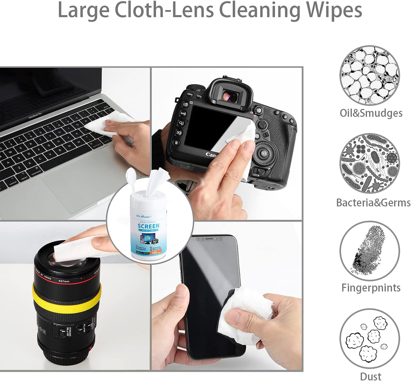 Monitor Wipes, Pre-Moistened Computer Screen Wipes for Electronics, Laptop Screen Wipes, Computer Monitor Cleaning
