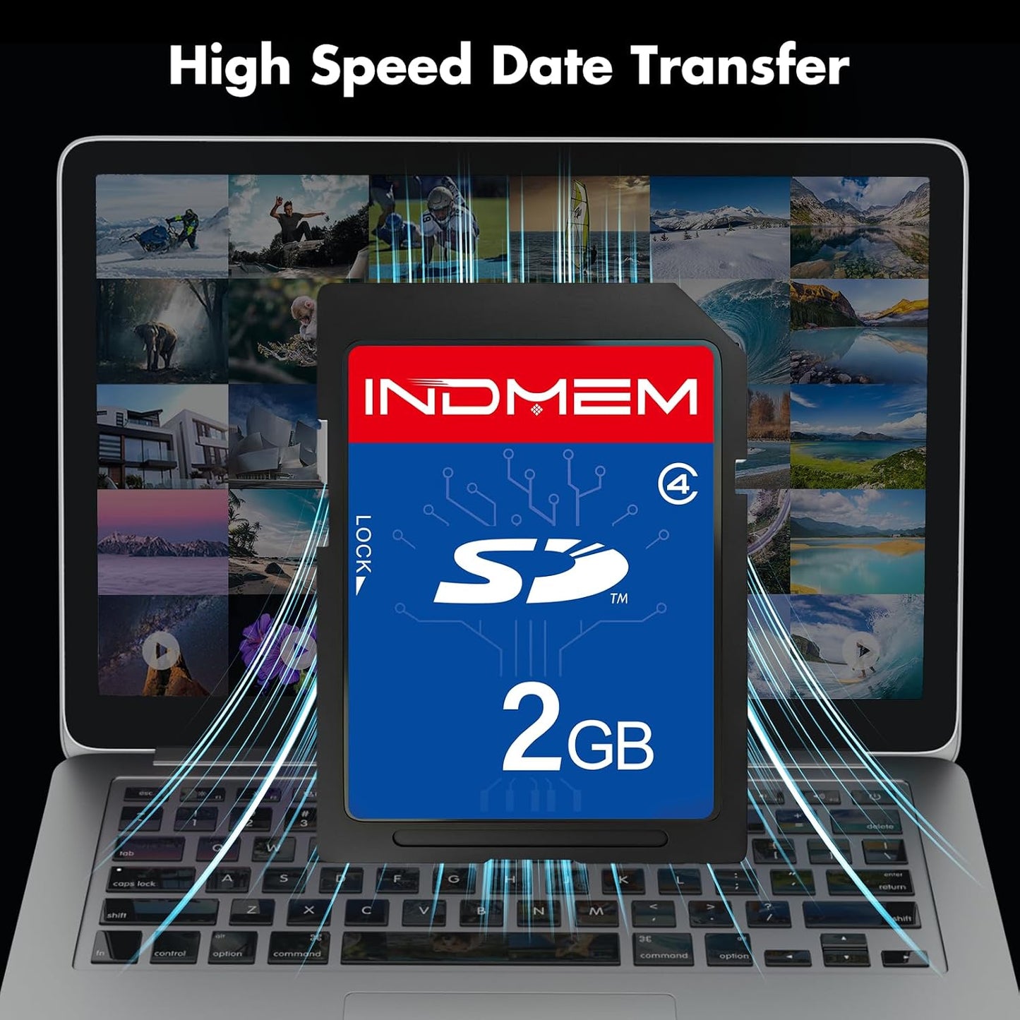 Sinobright 5 Pack 2GB 4 2G INDMEM SD Card Class Flash Memory Card SLC Stanard Secure Digital Cards