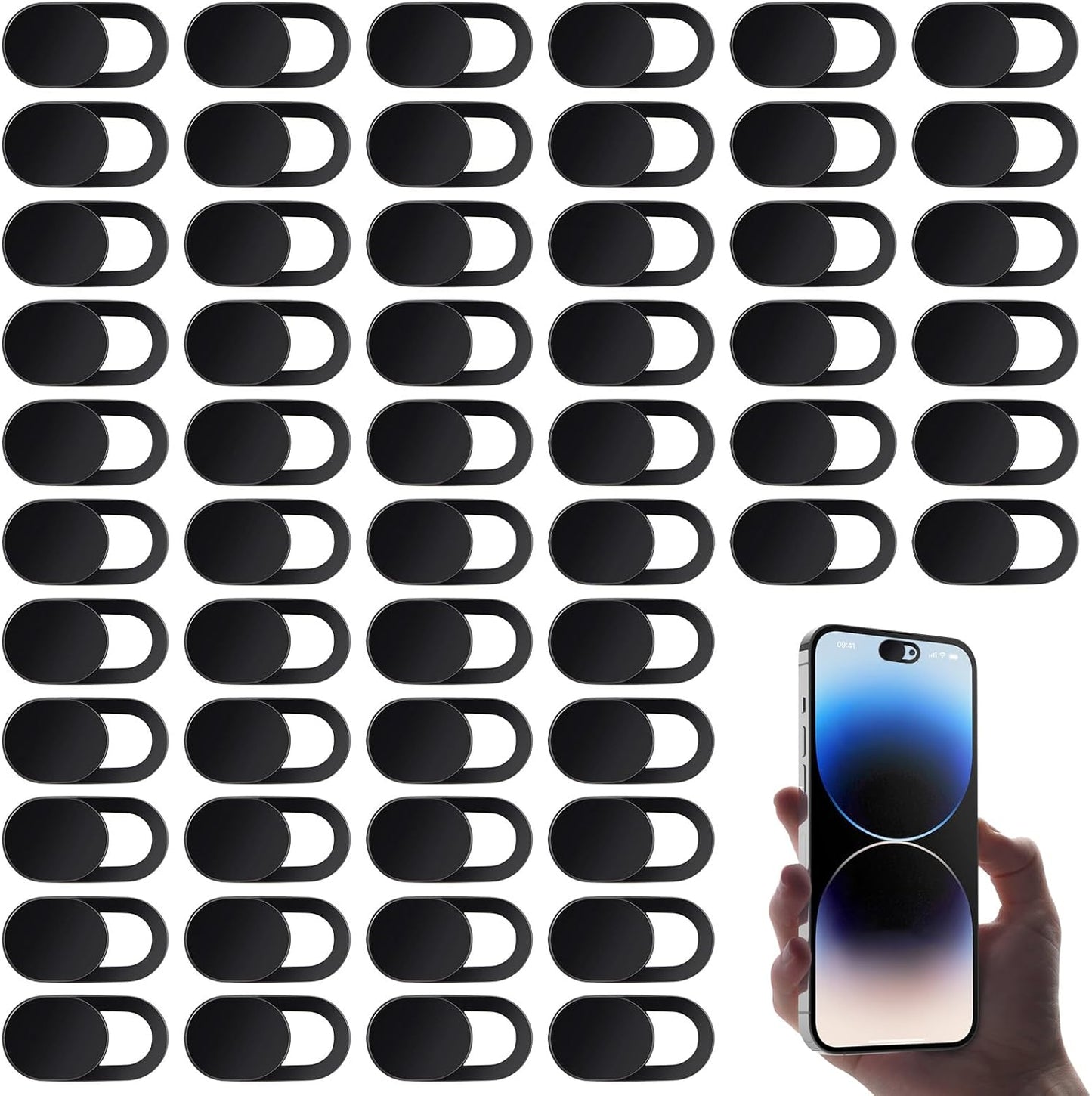 Classicseali 60 Pcs Cell Phone Camera Cover,Ultra Thin Front Camera Cover for Phone, Strong Adhensive Webcam Covers