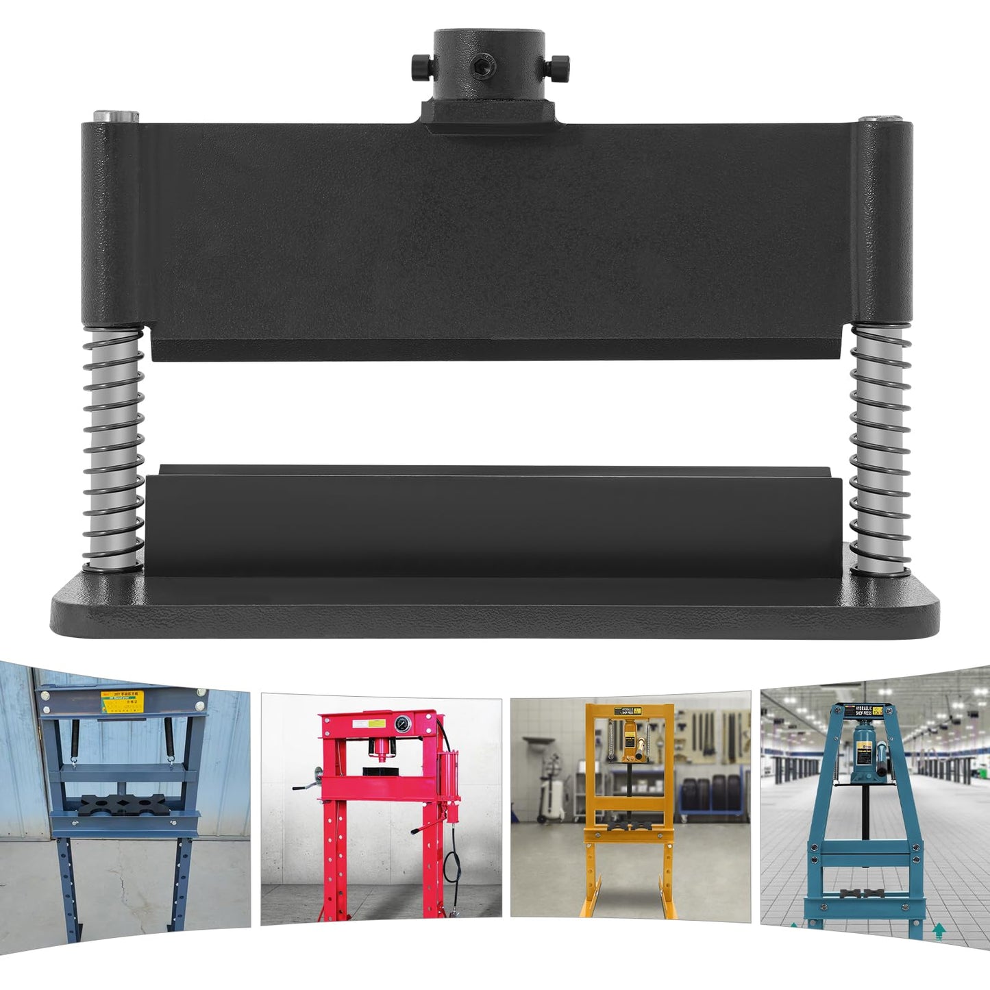 BOPRCSH 12inch Press Brake Attachment, Hydraulic Shop Presses Bending Brake Metal Bending Machine, Heavy Duty Metal Bending Tool for 12 or 20-Ton Hydraulic Workshop Presses (Black)