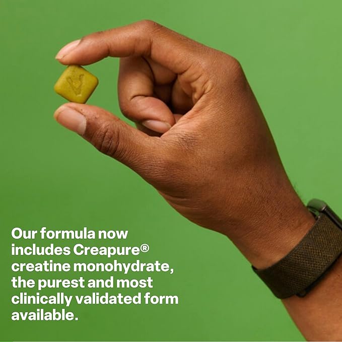 Creatine Gummies 5g – Sugar-Free Creatine Monohydrate + Taurine & B12 | Vegan, Gluten-Free | Green Apple Flavor | 120 Gummies for Strength, Energy & Focus for Women & Men