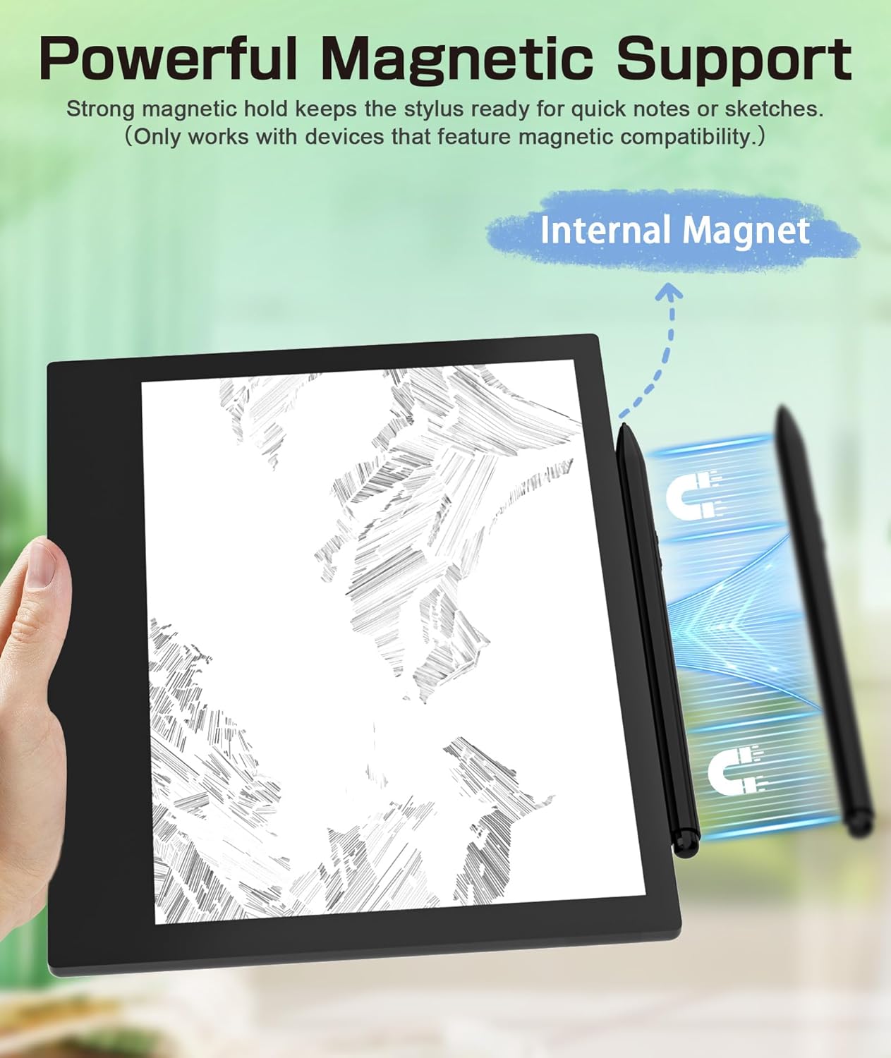 Ciscle 2, 4096 5 Magnetic EMR Stylus Pen for Remarkable No Charging Needed, Pressure Levels, Palm Rejection, Tilt