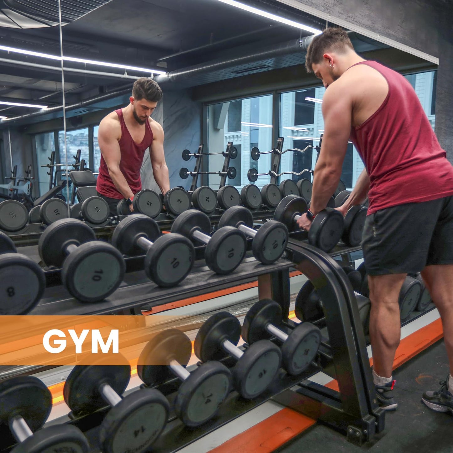 Peegel Home Gym Mirror - 48''x24''(2PCS) Large Frameless Tempered Glass Workout Mirrors for Home Gym Wall,Yoga,Garage,Dance