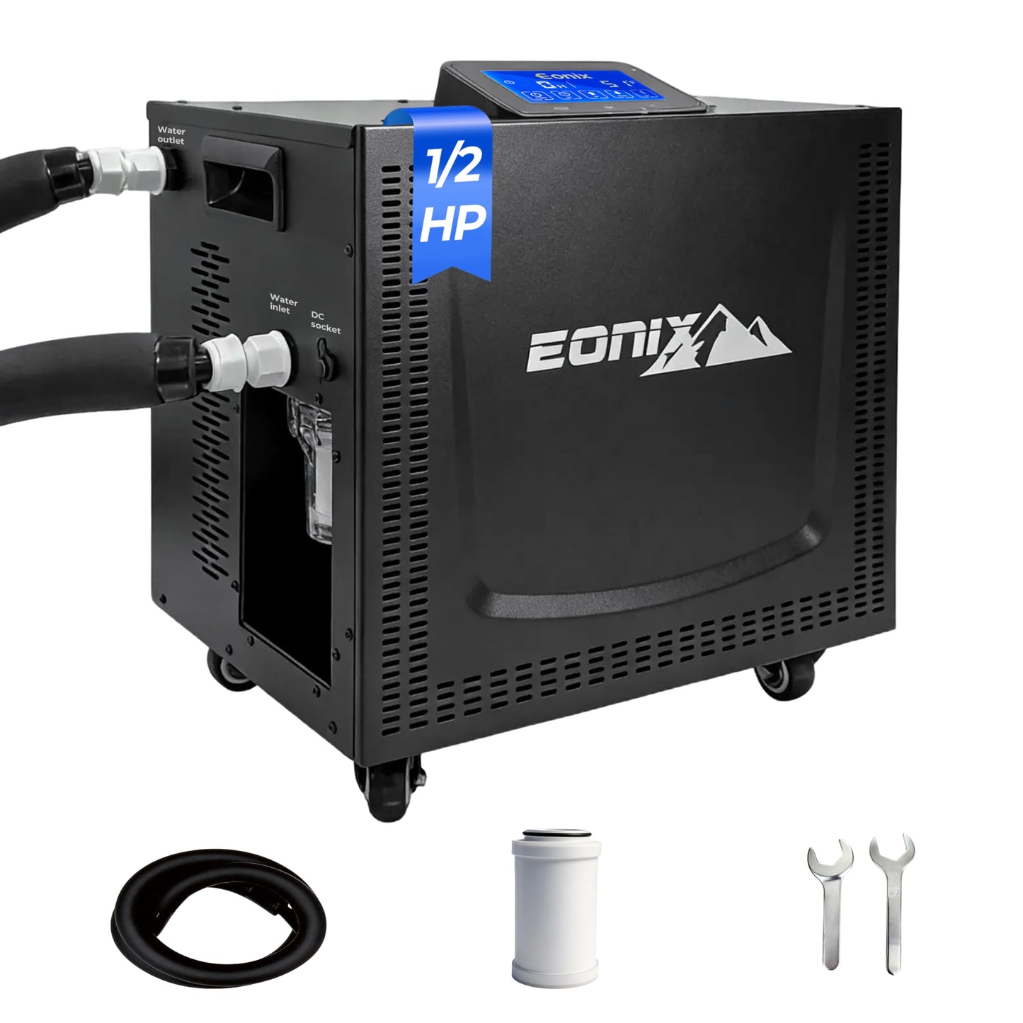 EONIX 1/2HP Upgraded Cold Plunge Chiller,Ice Bath Water Chiller for Cold Plunge Tubs,Built-in Filter & Water Pump, Insulated Hoses,Quiet Operation,Ice Bath Chiller for Cold Therapy Recovery 110V