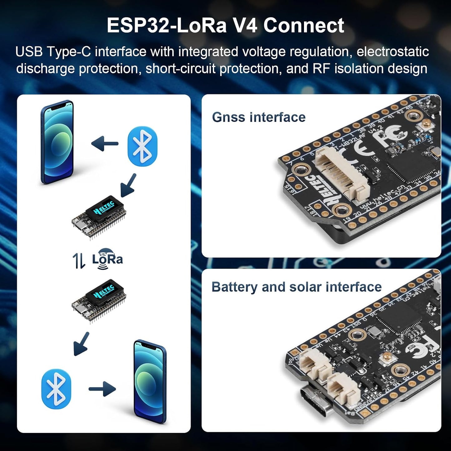 AYWHP ESP32 V4 V4 0.96 SX1262 ESP32-S3R2 16M LoRa Development Board for Meshtastic, Lora WiFi Bluetooth Module