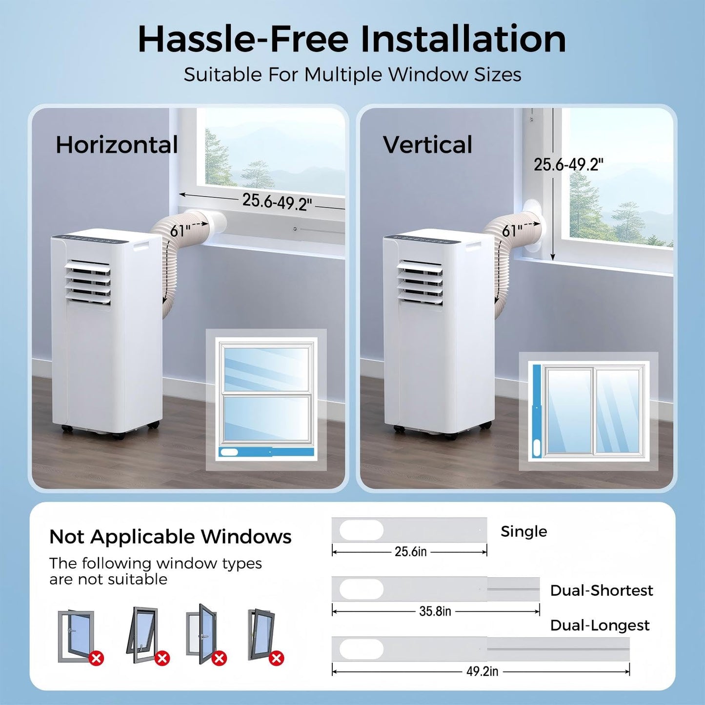 URBANITE 16000 BTU Portable Air Conditioner, Smart WiFi APP & Remote Control, 5-in-1 AC Unit Cools up to 750 Sq.Ft, 40dB Ultra Quiet Dehumidifier/Fan/Sleep Mode, Easy Installation for Bedroom & Office