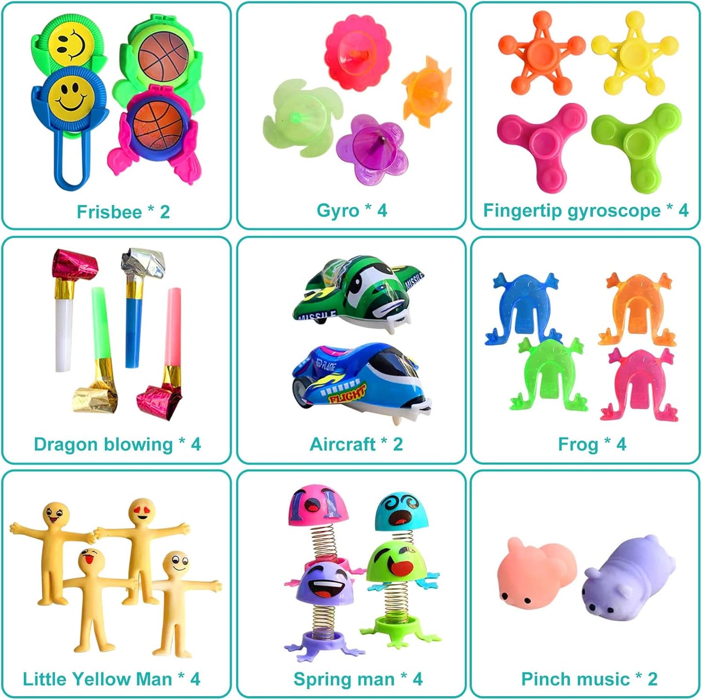 Skiennix Party Favors - 64 Pcs Small Toy Prizes for Kids | Easter Basket Stuffers & Classroom Rewards
