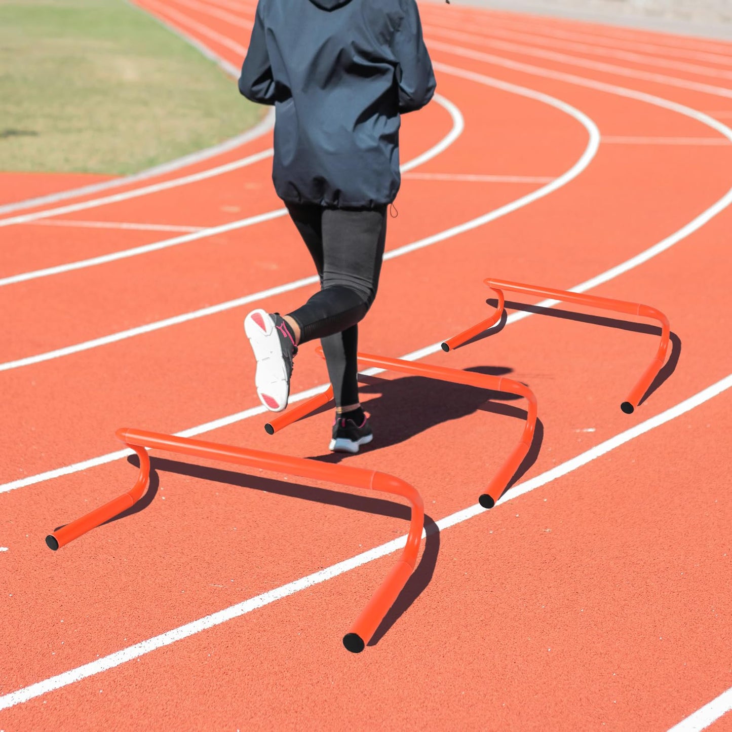 ASENVER Agility Hurdles Detachable Speed Hurdles Spliced Agility Training Equipment for Soccer, Basketball and Track Drills (Pack of 10, 6 in)
