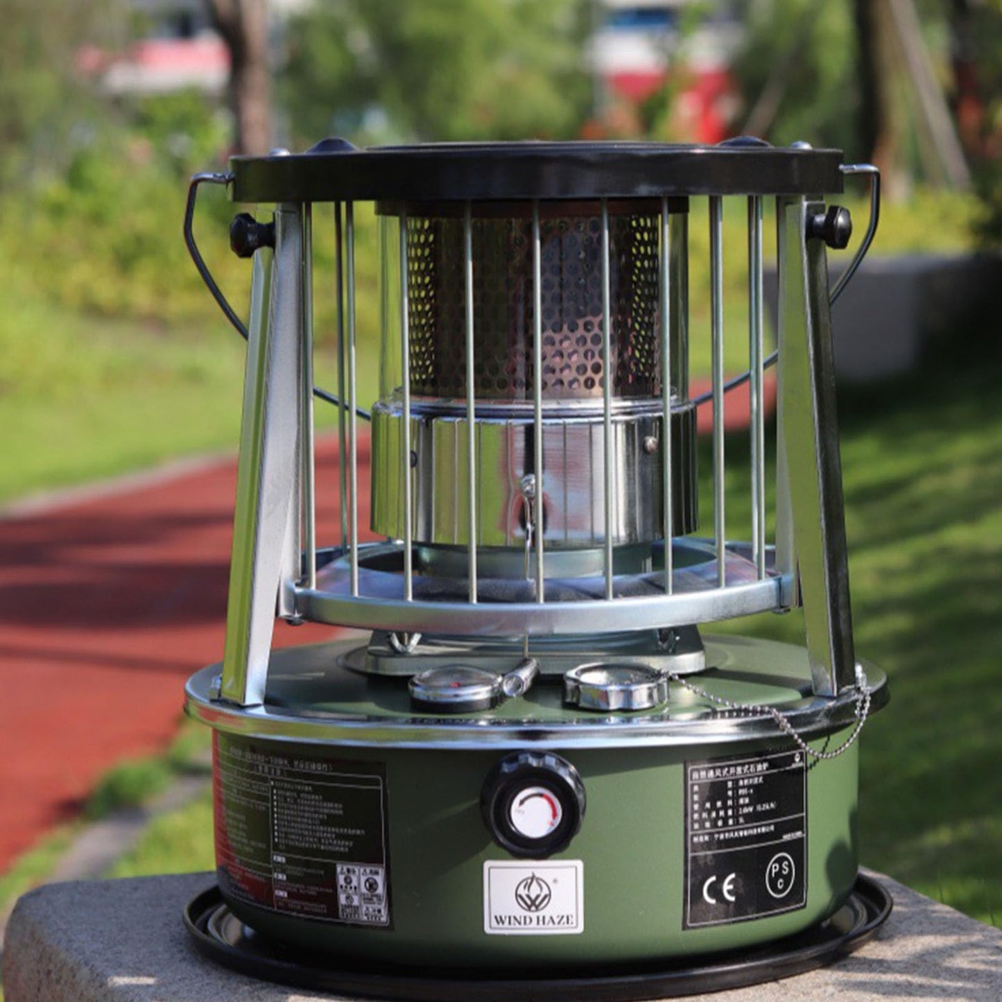 Portable Kerosene Heater, 2.6KW Radiant Space Heater Adjustable Height Non Electric Oil Heating with 5.2L Tank Funnel, for Indoor Garage Camping Tent Emergency