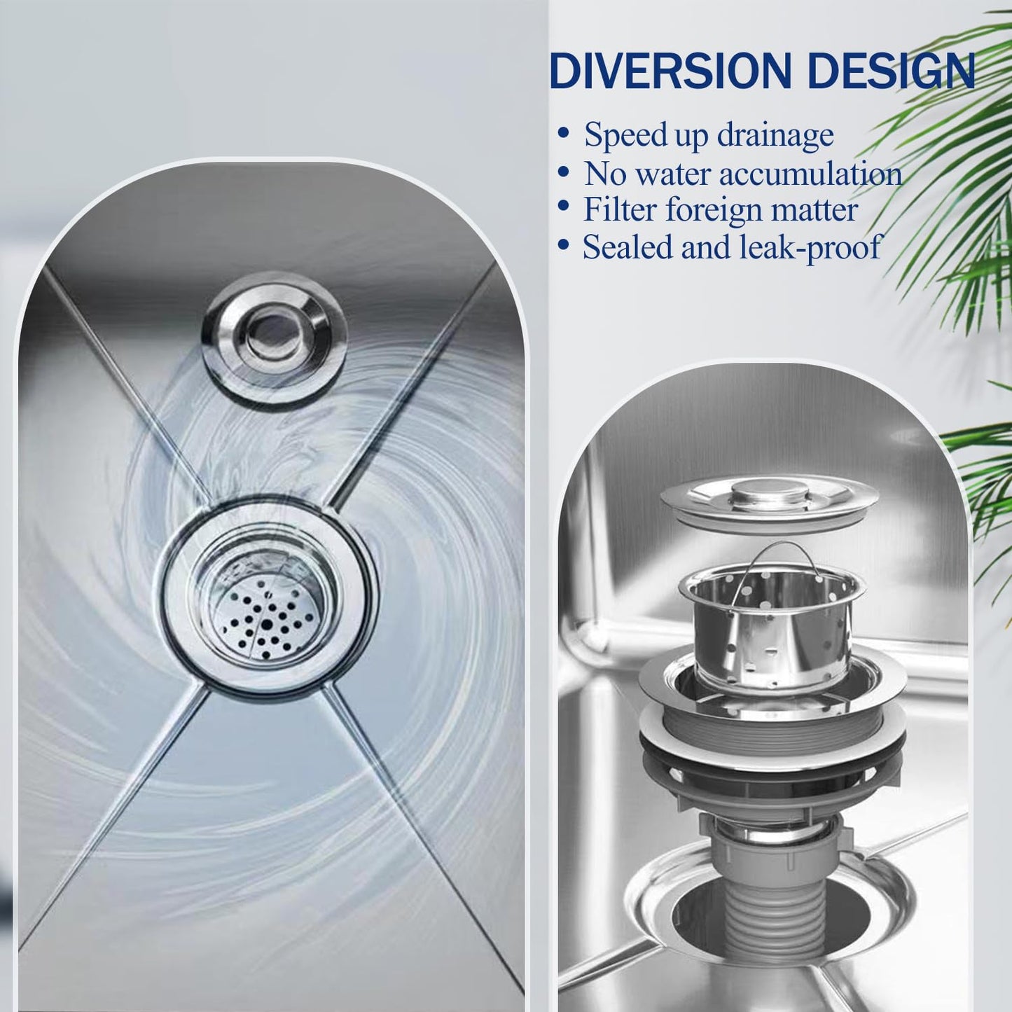 Stainless Steel Floor Mop Basin - Mounted Sink for Commercial Use (31.49'16.1'21.6')