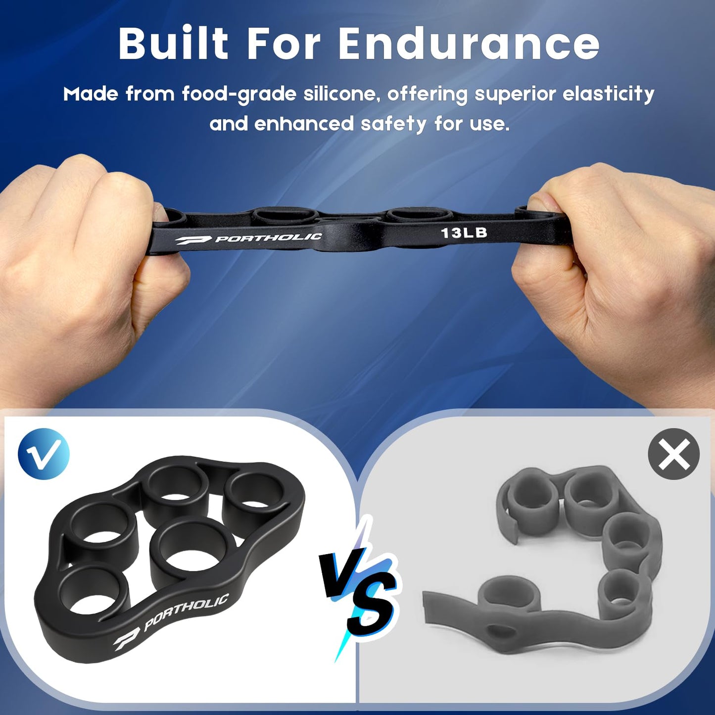 4 Pack Hand Exerciser Grip Strengthener, Finger Stretcher Hand Grip Resistance Bands Hand Strengthener Hand Strengthening Forearm Exerciser for Arthritis（Color)