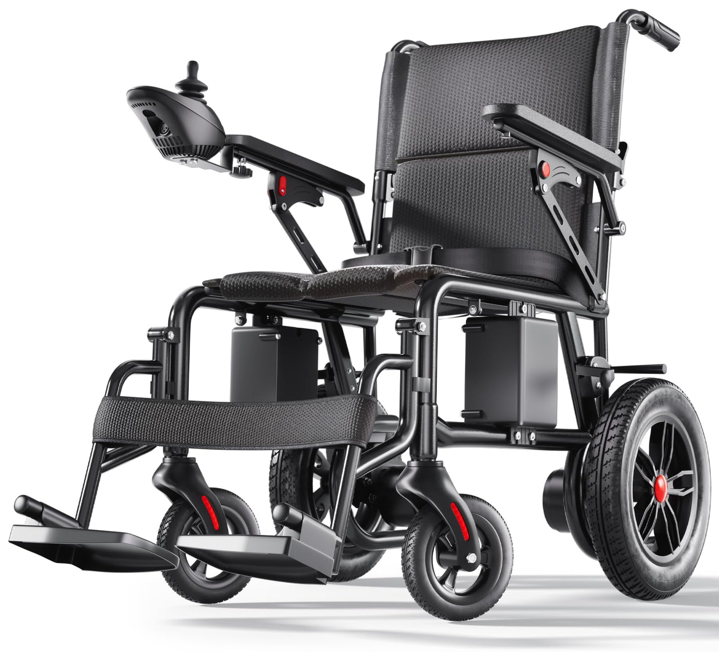 Serianie Electric Wheelchairs for Adults, Lightweight Electric Wheelchair, Foldable Travel Motorized Wheelchairs for Seniors, Folding Portable Mobility Scooter, Compact Fold Power Wheelchair