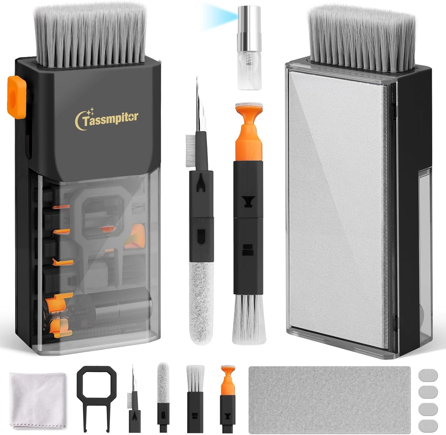 Tassmpitor Keyboard Cleaning Kit Keyboard Cleaner, All in One Computer Screen and Laptop Cleaner, Compact Portable