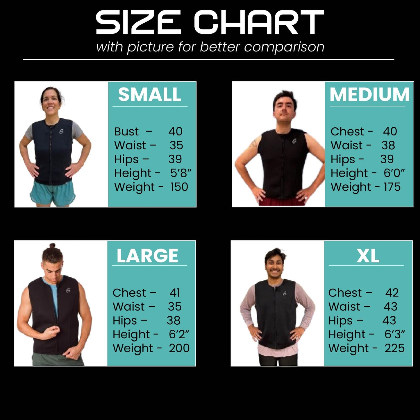 Challenge Weighted Workoutwear - Weighted Workout Vest, Compression Weighted Fitness Pro Vest, Strength Training Weight Vests with ⅛’ Thick Weights, Weight Vest Holds Up to 16 Lbs, Large
