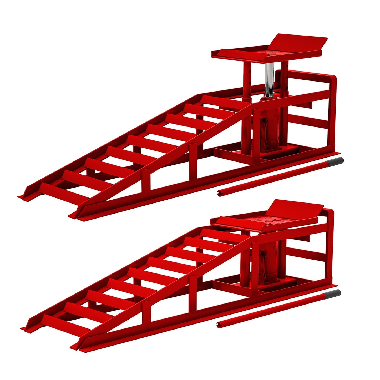 GarveeTech 2 Pack Hydraulic Car Ramps 5 T 10000 LBS Low Profile Car Lift Service Ramps Truck Trailer Garage,Height Hydraulic Vehicle Ramps