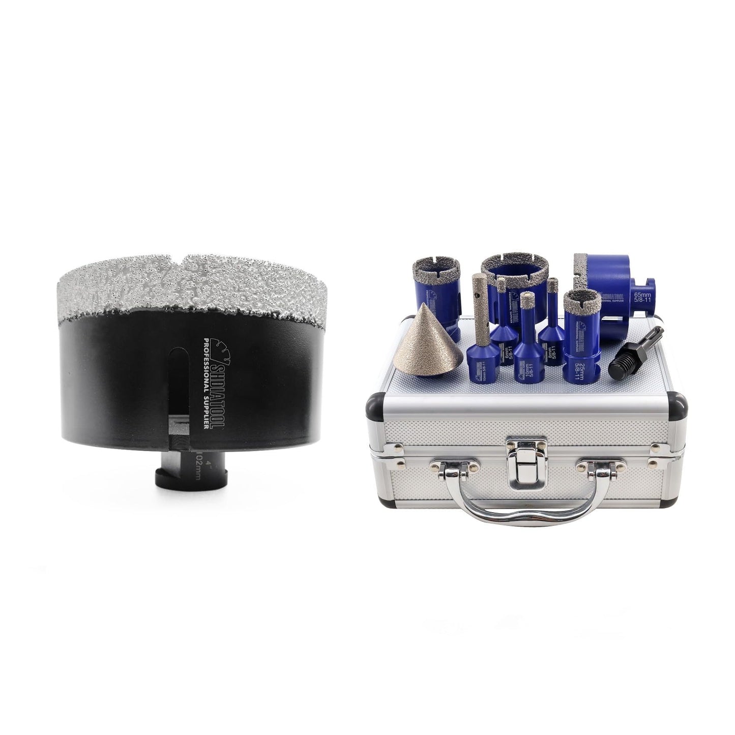 SHDIATOOL Diamond Core Drill Bits, Tile Hole Saw, Driling for Porcelain Ceramic Marble Nature Stone 5/8"-11 Thread