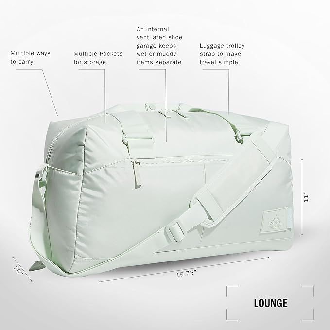 adidas Lounge Premium Sport Duffel Bag for Travel and Gym