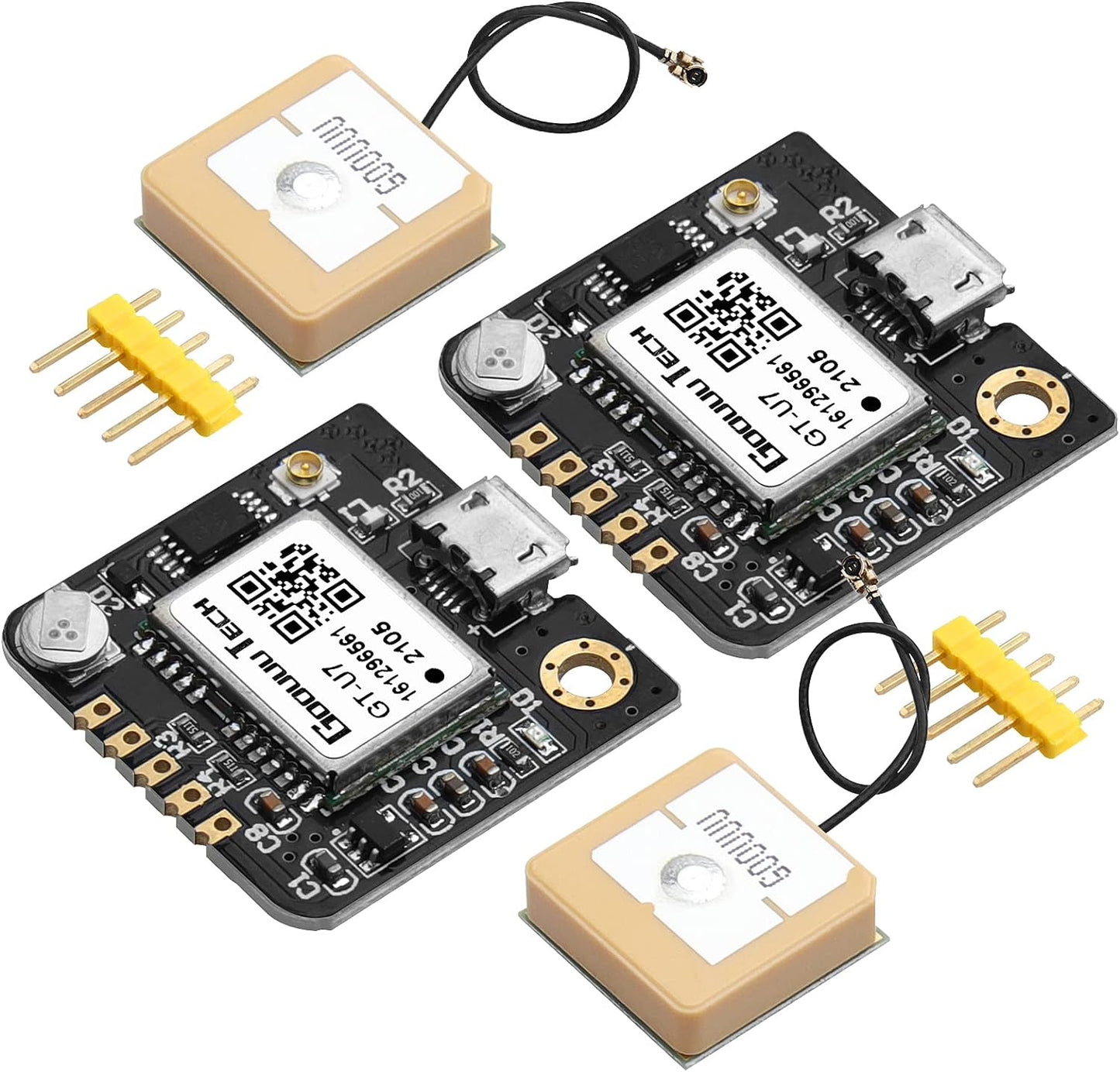 Beffkkip 2Pack NEO-6M,Arduino 51 STM32 R3 GPS Module,Navigation Satellite Positioning GPS, Drone Microcontroller, GPS