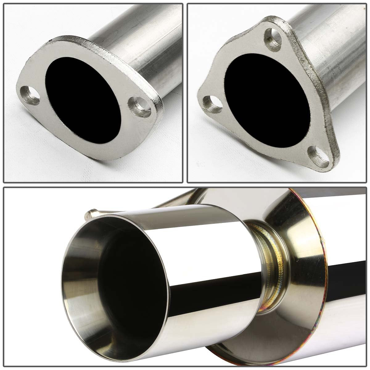 DNA MOTORING CBE-HP92-NRT Cat Back Exhaust System [Compatible with 92-96 Honda Prelude]
