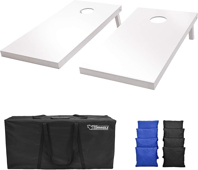 GoSports 4 ft x 2 ft Regulation Size Wooden Cornhole Boards Set - Includes Carrying Case and Over 100 Optional Bean Bag Colors