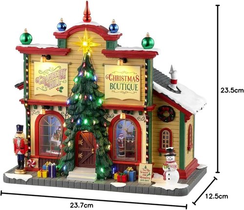 Lemax Cranberry Hill Christmas Boutique - Battery Operated Holiday Decor | 4.5V