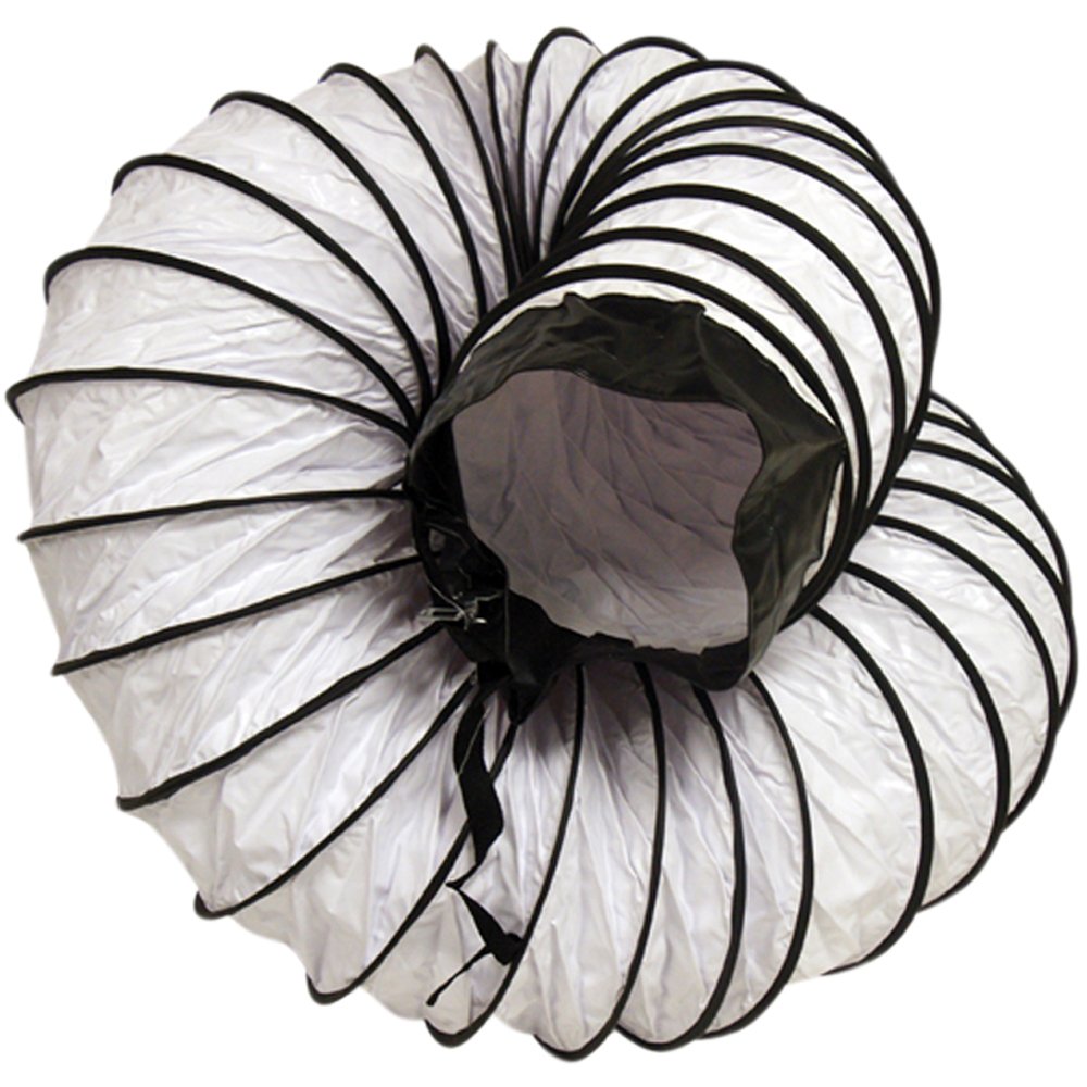 Rubber-Cal "Air Ventilator White" Ventilation Duct Hose (Fully Stretched) - 24-Inch by 25-Feet