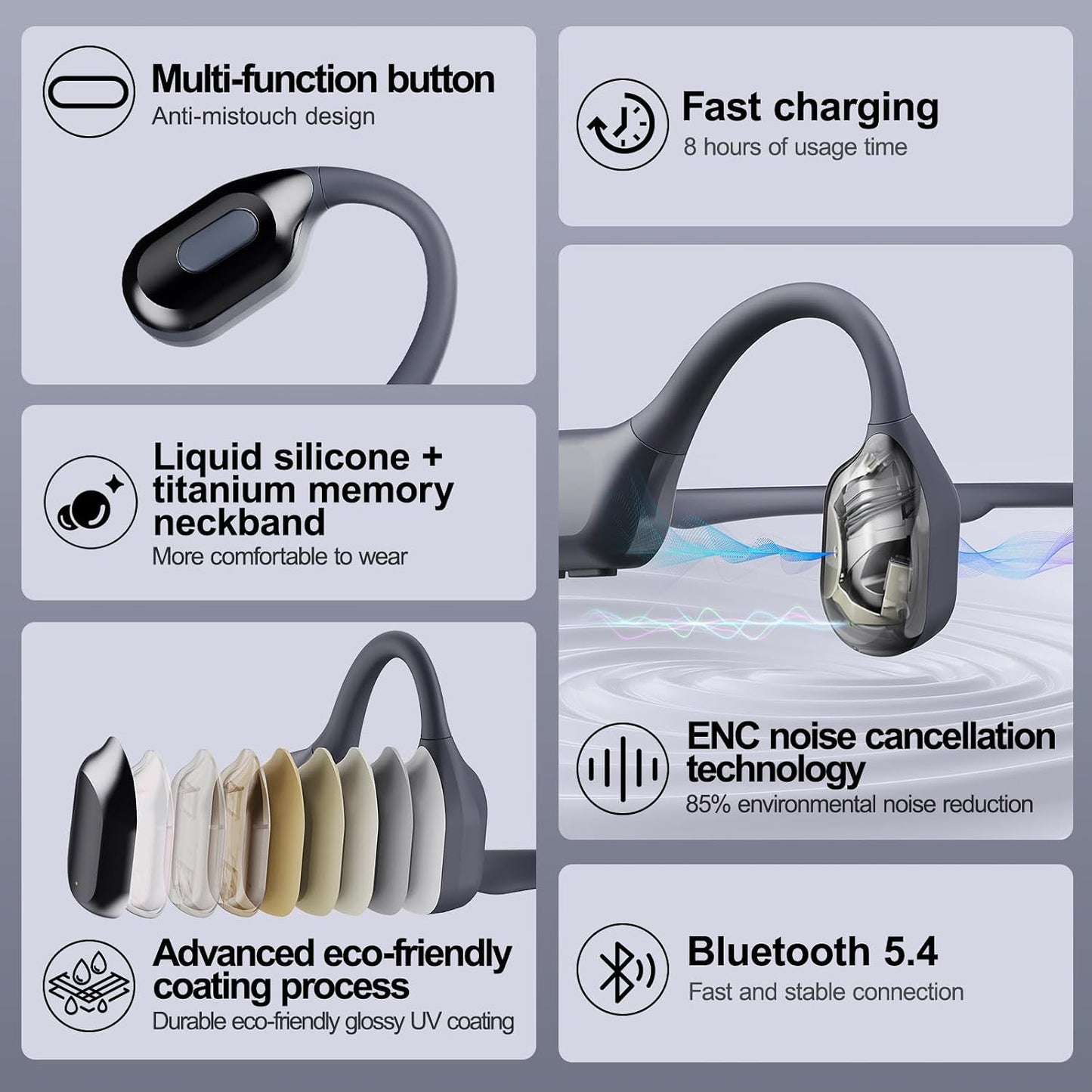 Swimming 5.4, IPX8 32GB MP3 Swimming, Headphones, Bone Conduction Headphones Bluetooth Waterproof with Player, Open