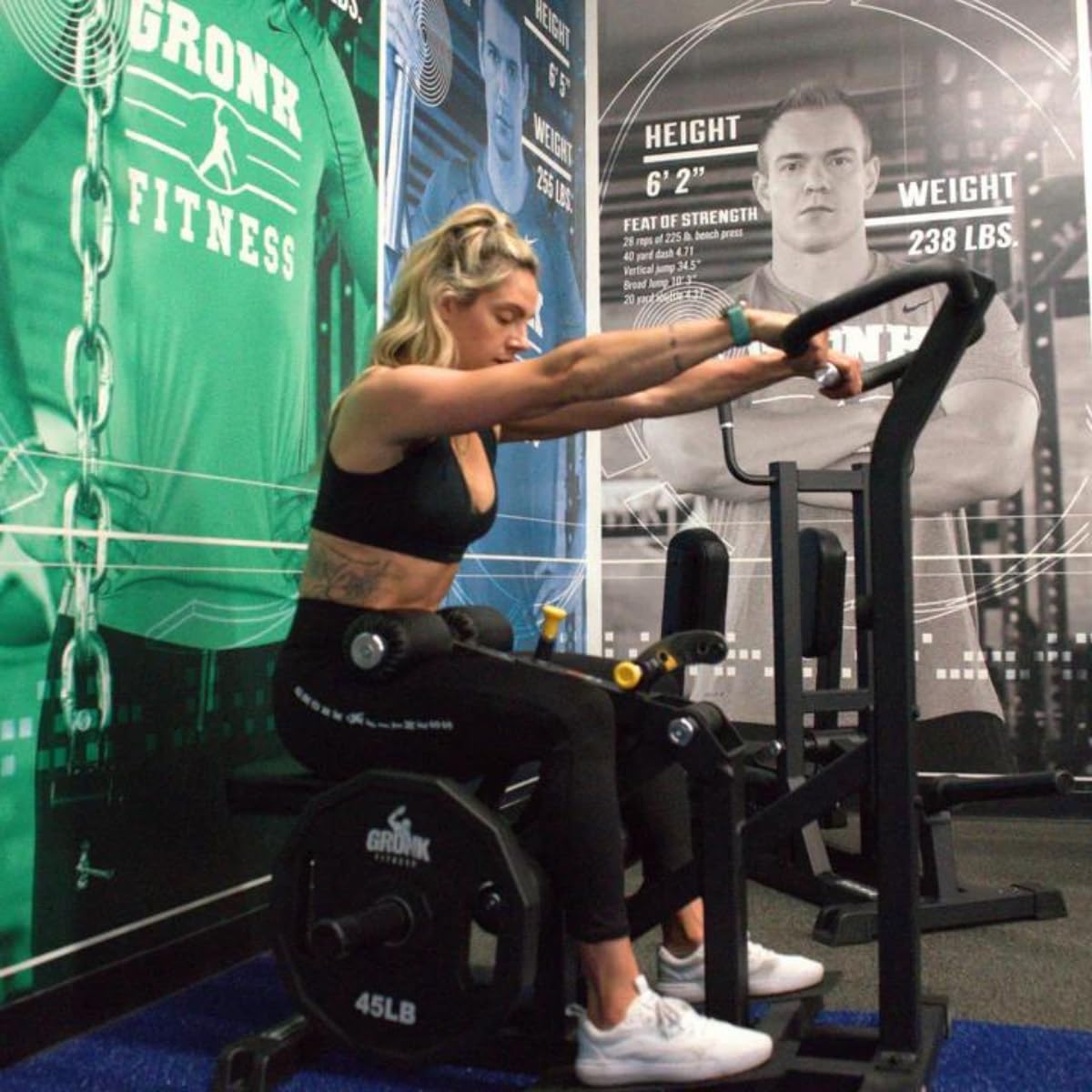 Gronk Fitness Vertical Hip Thrust Machine / Glute Thrust | Plate Loaded | Perfect for Home and Commercial Gym | Sissy Squat Machine