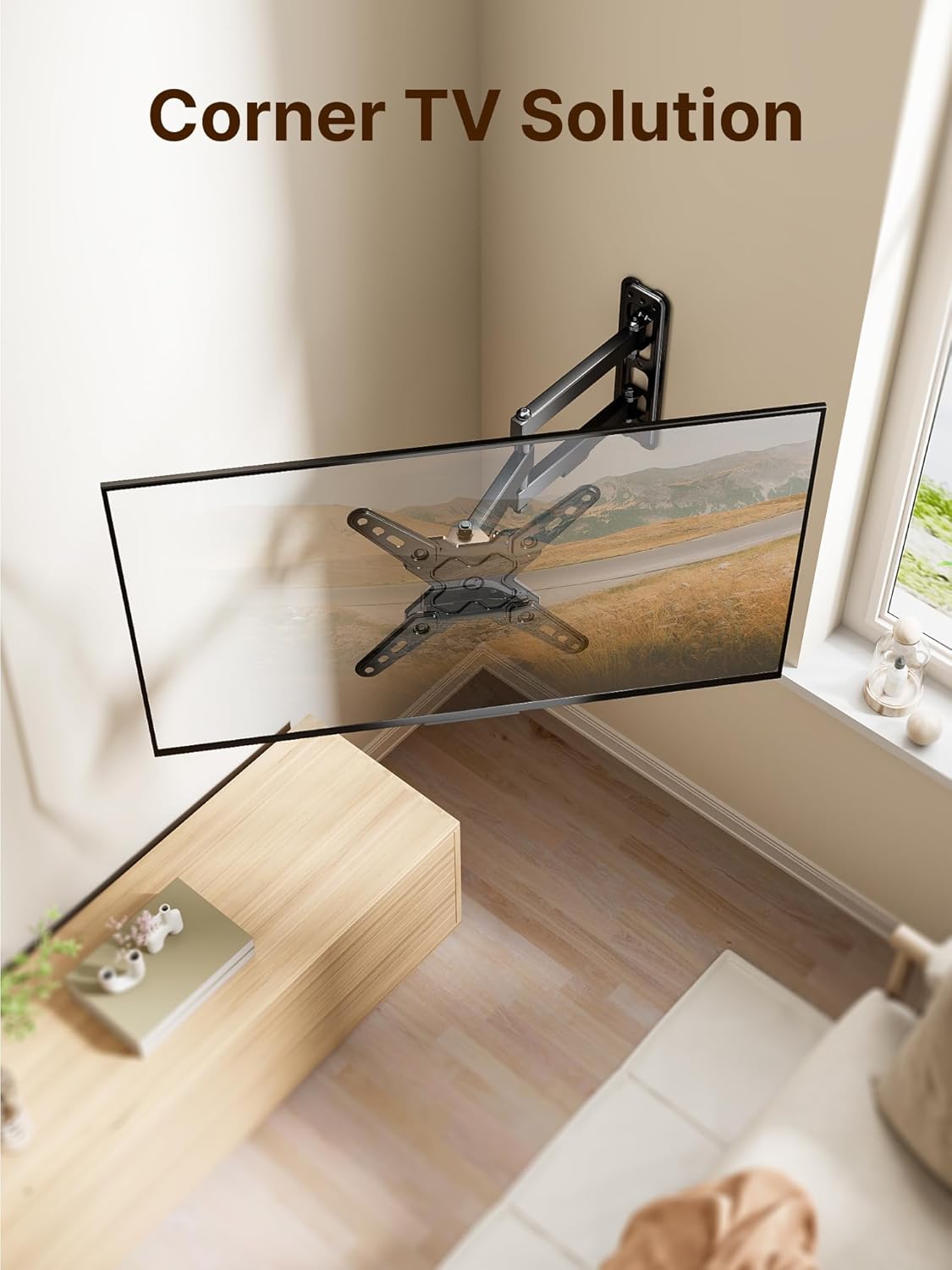 monTEK 13-43 Inch 200x200mm, 44lbs Full Motion TV Wall Mount Bracket for Most LED LCD Flat Screen TVs & Monitors