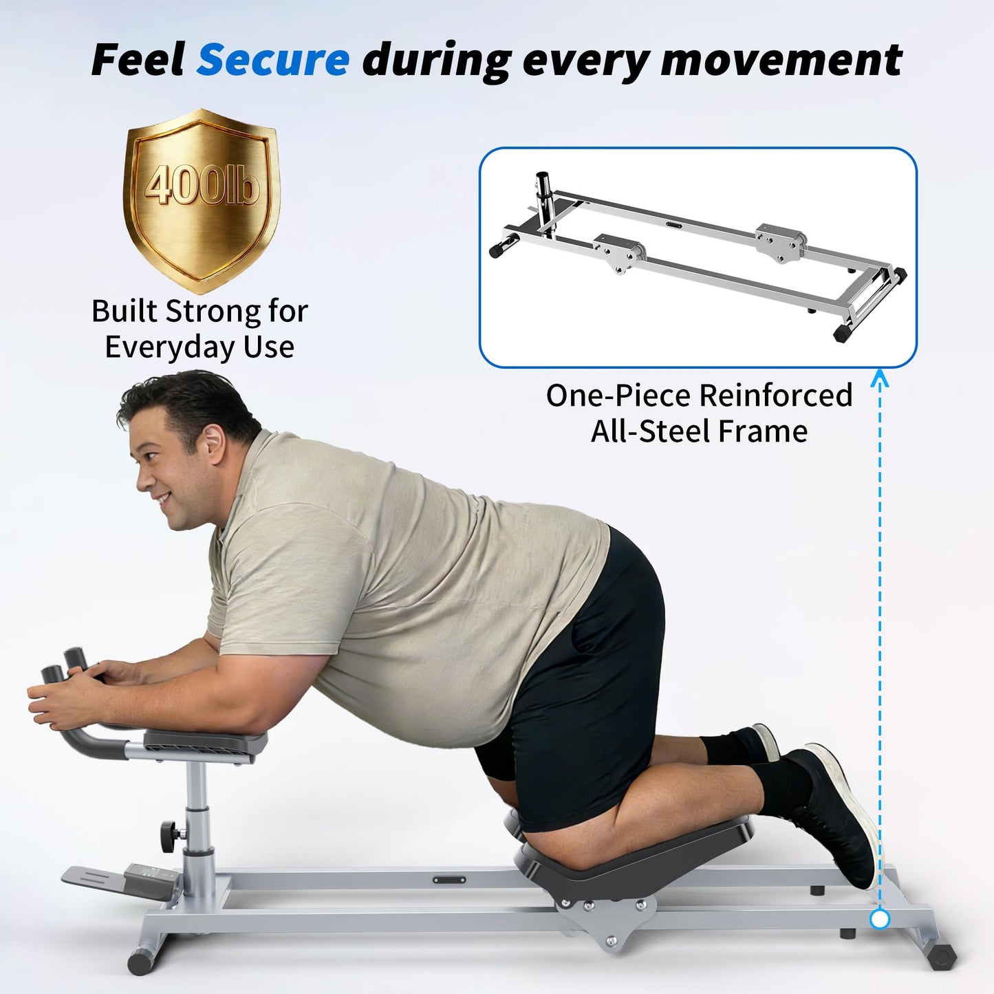 seanleecore Crawl & Spine Twist and Stretch Trainer – Full Body Low-Impact Cardio Machine with Adjustable Hand Grips, Knee Support & Steel Frame | Home Gym Equipment (LCD Monitor Crawling Machine)