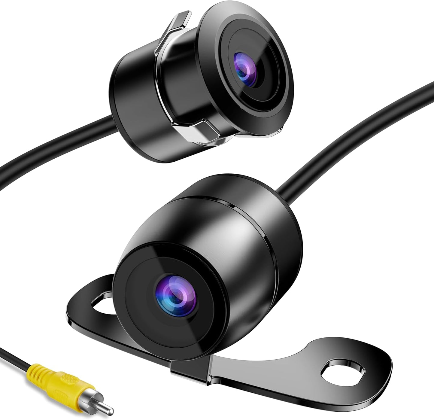 RAAYOO 170Wide IP69 18.5mm, 12V/24V, Backup Camera Flush Mount, Metal Housing View Angle Rear/Side/Front View Camera