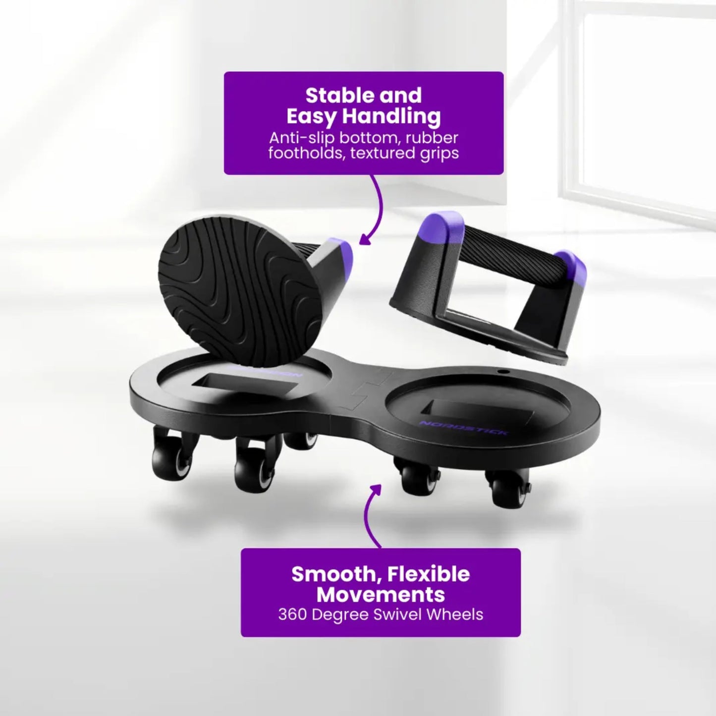 Multi Slider Home Gym Workout Device – All-in-One Core Training System with Push-Up Handles, Multifunctional Ab Roller & Core Sliders for Abs, Full-Body Workout Versatility