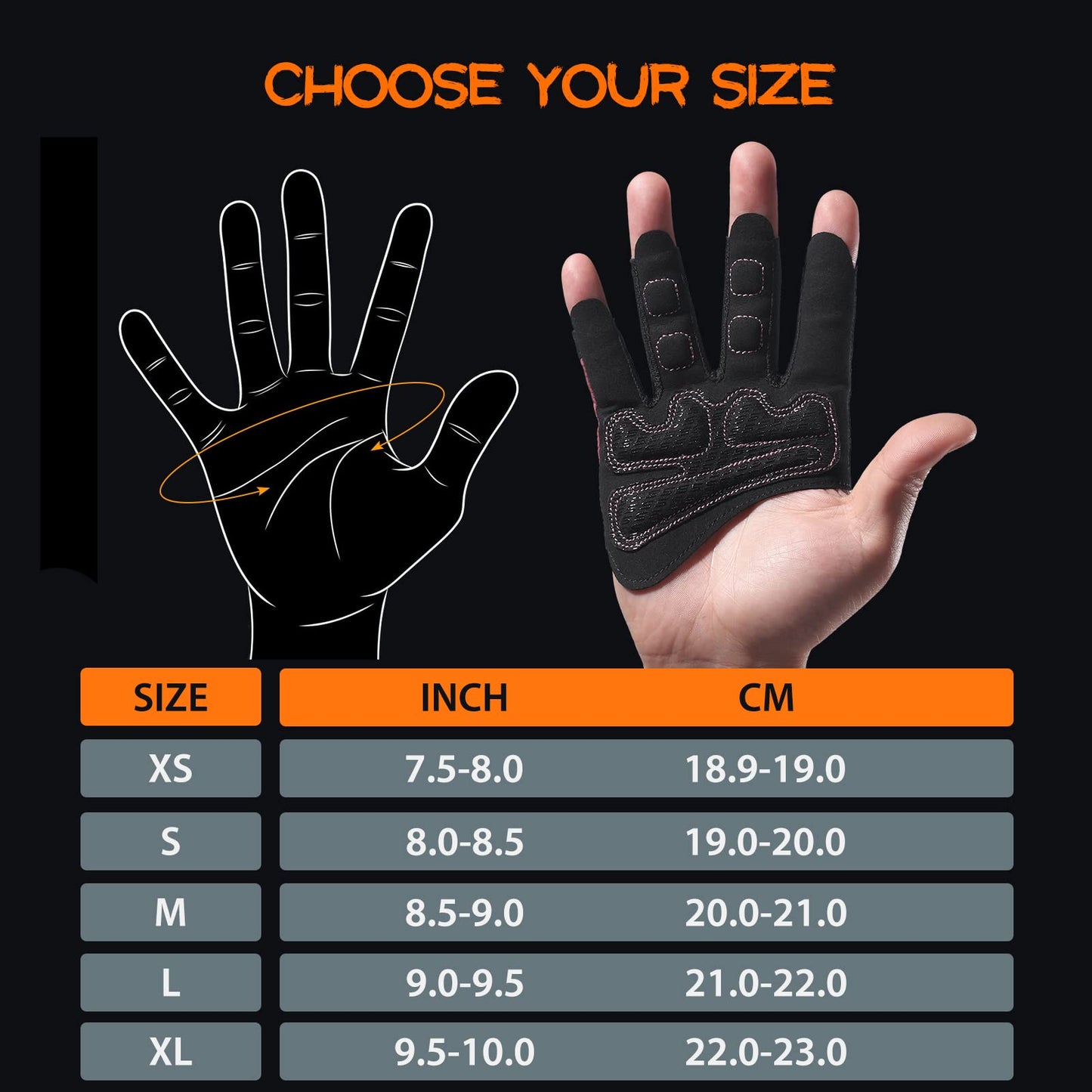 SueStar Partial Weight Lifting Gloves, 3/4 Finger Workout Gloves for Men Women, Full Palm Protection & Silicone Grip Gym for Weightlifting Exercise Fitness Smartwatch Friendly (Black, Medium)