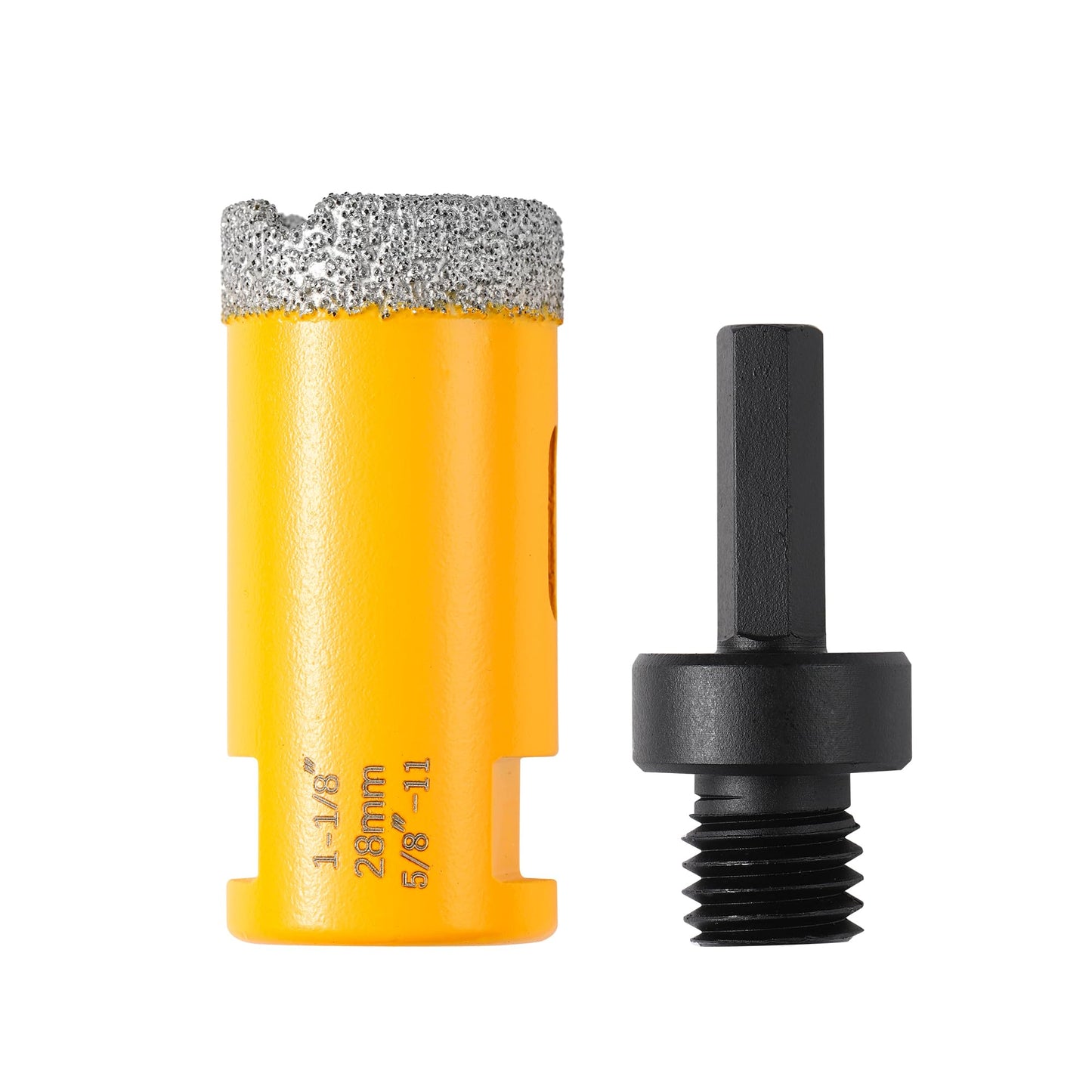 14Pcs Diamond Tile Hole Saw Kit,6/6/8/20/25/35/50/75/100MM Core Drill Bits Set with 2" Chamfer Bits and 4.9" Diamond Blades for Marble Ceramic Porcelain Tile