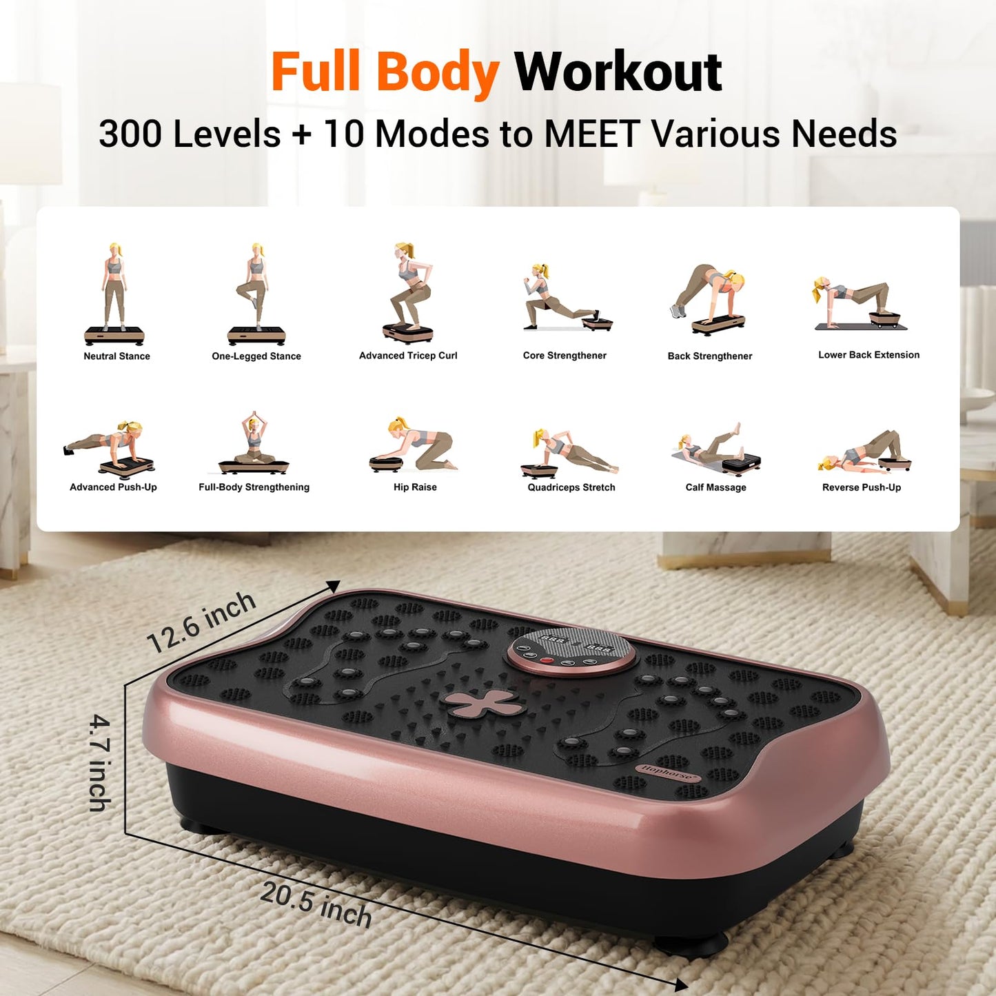 Vibration Plate Exercise Machine（Rose Gold）