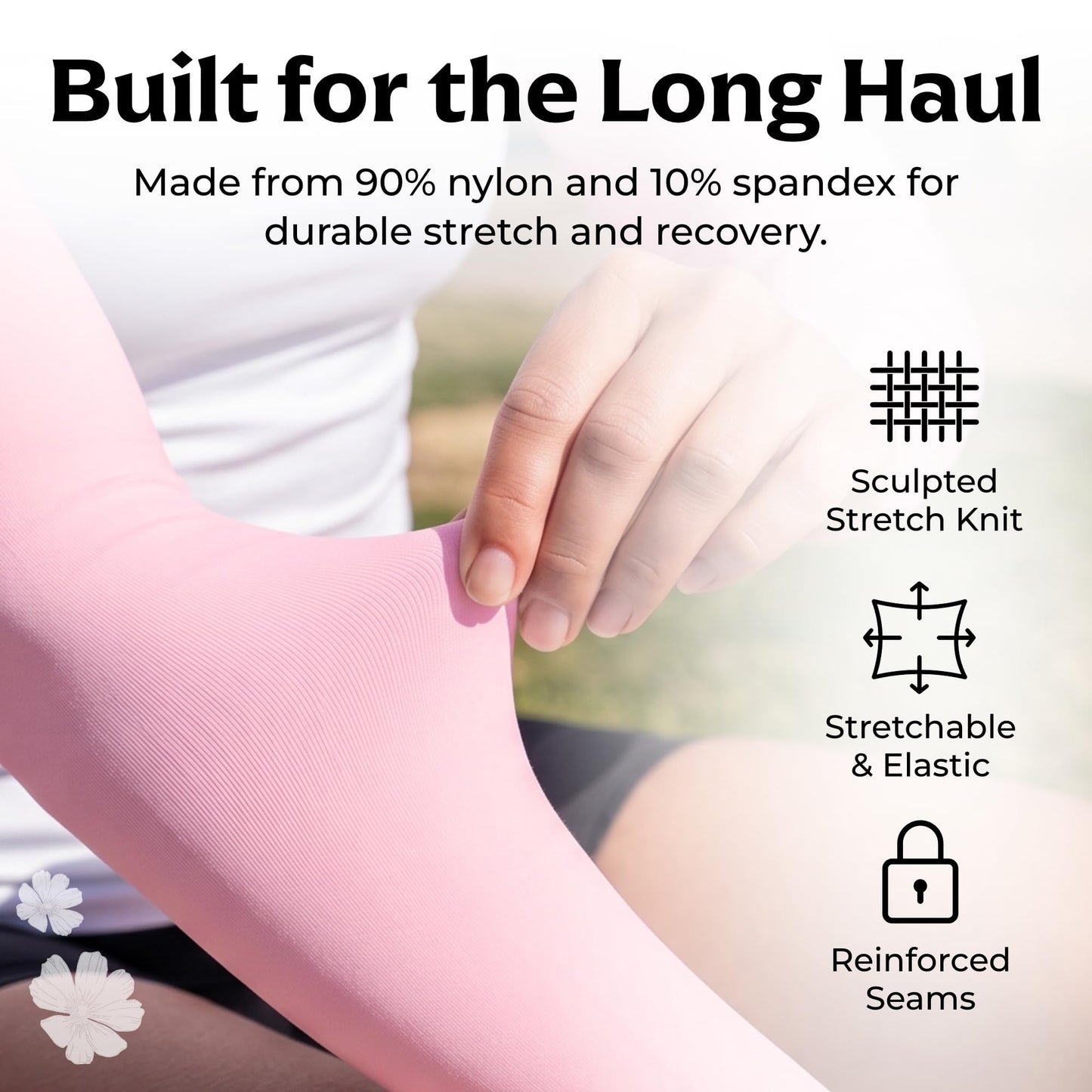 SportsTrail Women’s Cooling Arm Sleeves – UPF 50+ Sun Protection with Smooth Cooling Fabric, Tailored Narrow Fit and Discreet Non-Slip Knit Grip – Suitable for Training, Travel
