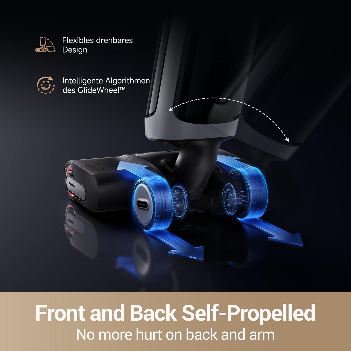 DREAME H14 Pro Wet Dry Vacuum Cleaner, 180° Lie-Flat Vacuum Mop, 140°F Washing and Fast Hot Air Drying, Powerful 18kPa Suction Floor Cleaner Machine, Easy GlideWheel Movement, Smart App Control