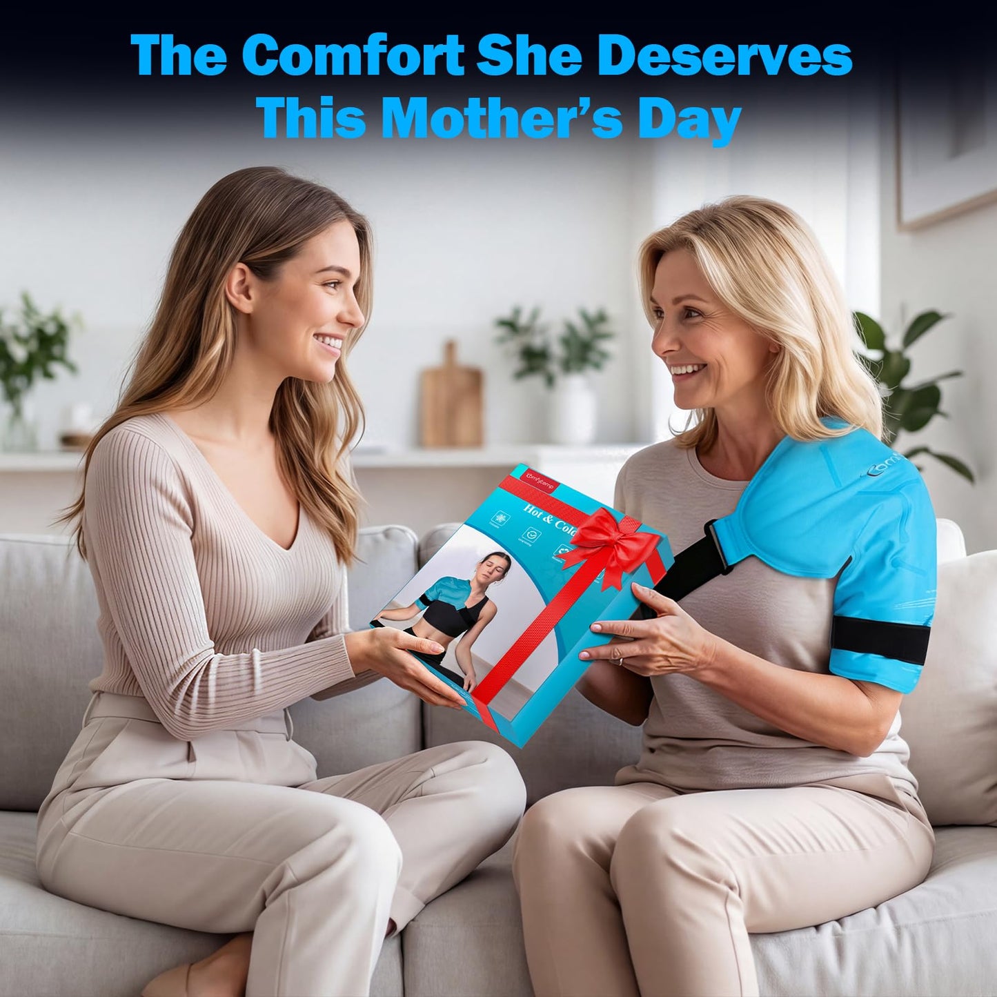 Comfytemp Shoulder Ice Pack Rotator Cuff Cold Therapy Wrap, FSA Eligible HSA, Gel Packs for Injuries Reusable Hot Cold Compress Shoulder Brace for Pain Relief, Men Women Recovery Item (Large/X-Large)