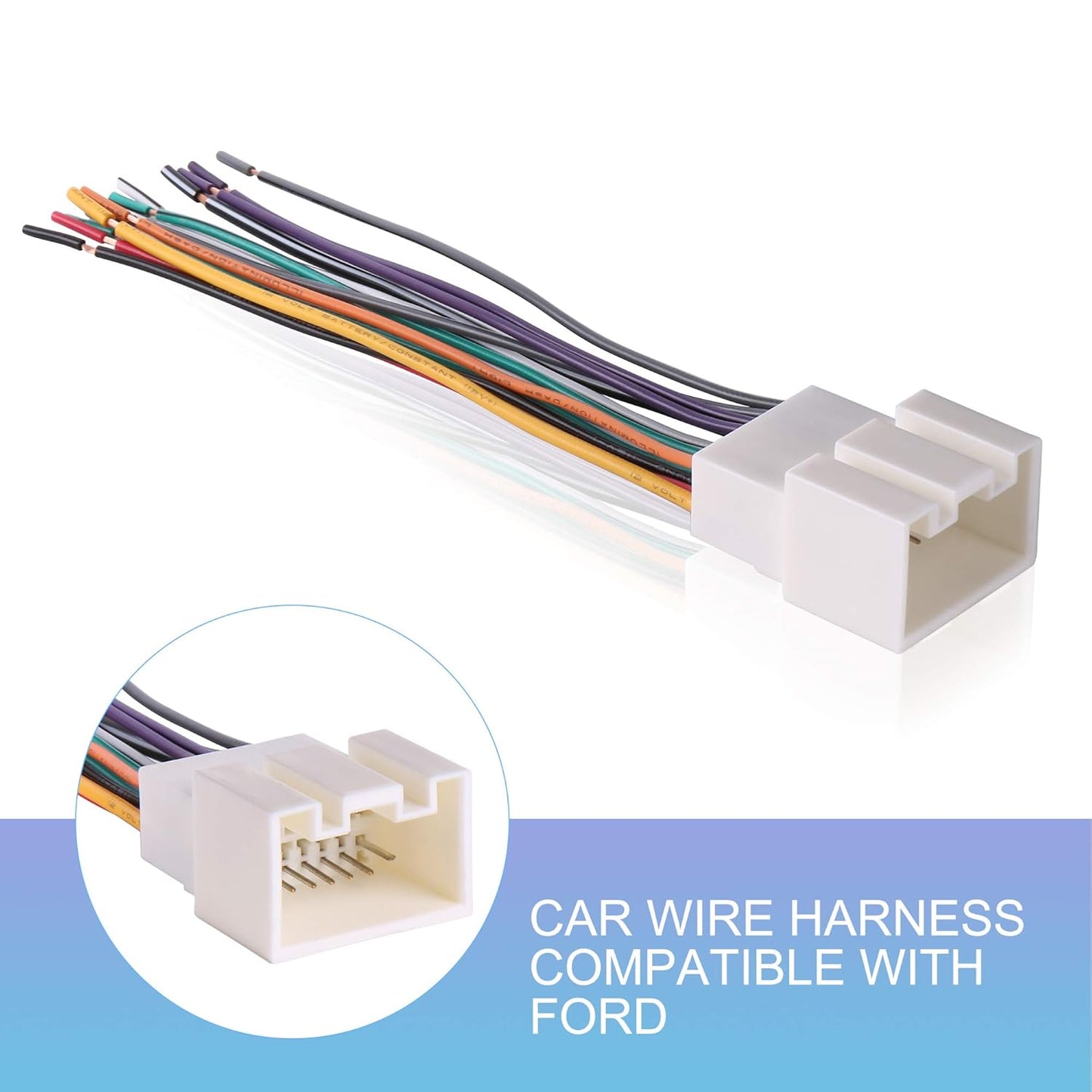 1998-2009 RDBS Car Radio Wire Harness to Install an Aftermarket Stereo Receiver Fit for Ford Vehicles