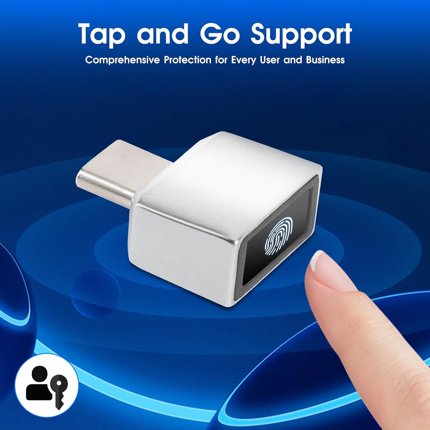 Yoidesu 11 10 USB-C Fingerprint Reader Biometric Scanner Hello Plug and Play USB Type-C Fingerprint ID Device