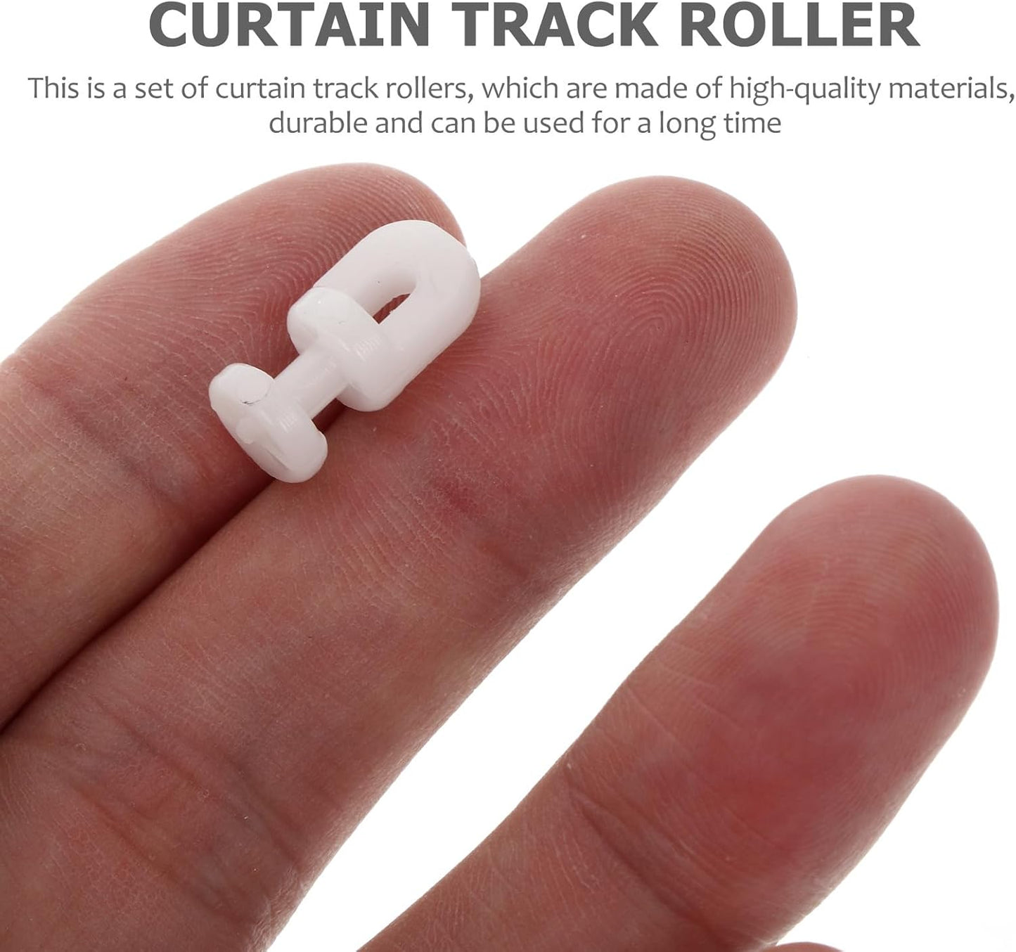 Uonlytech Curtain Track Rollers - 200Pcs Smooth Sliding Pulley Carriers for Drapes & Shower Curtains
