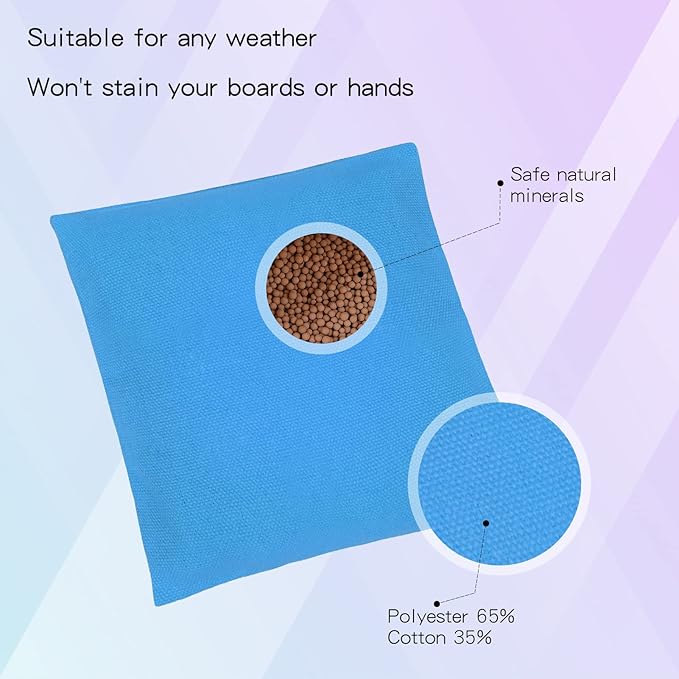 Set of 8 Regulation Cornhole Bags Double Sided, Weather Resistant Bean Bags for Cornhole Toss Game, Corn Hole Beans Bags with Tote Bag