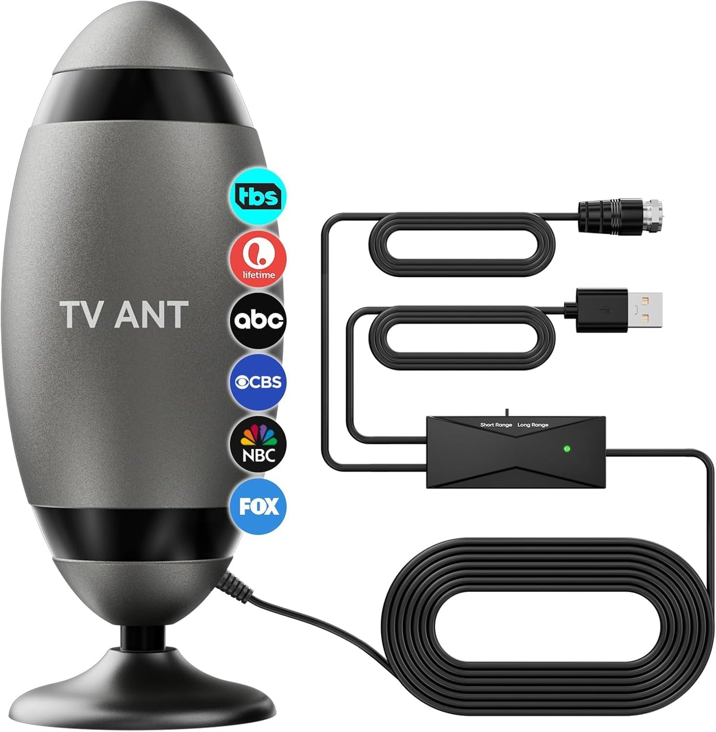 WERCHTAY 4K 1080p 16ft Channels(Style4-Rocket) TV Antenna Indoor, Antenna for Smart TV with Adhesive Base,Football