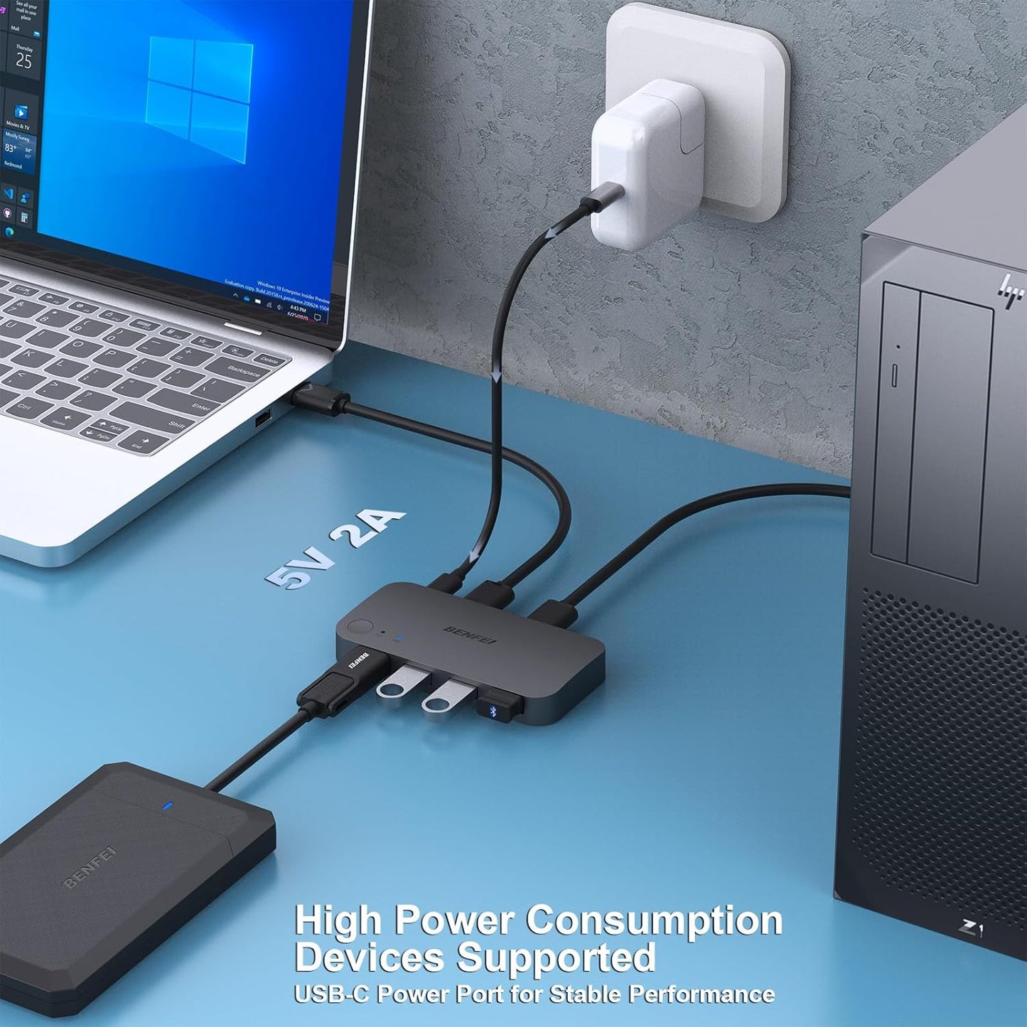 3.0 2 4 BENFEI USB Switch, USB Switch Computers Share USB for PC, Mouse, Keyboard, Printer, Scanner, USB KVM Switch