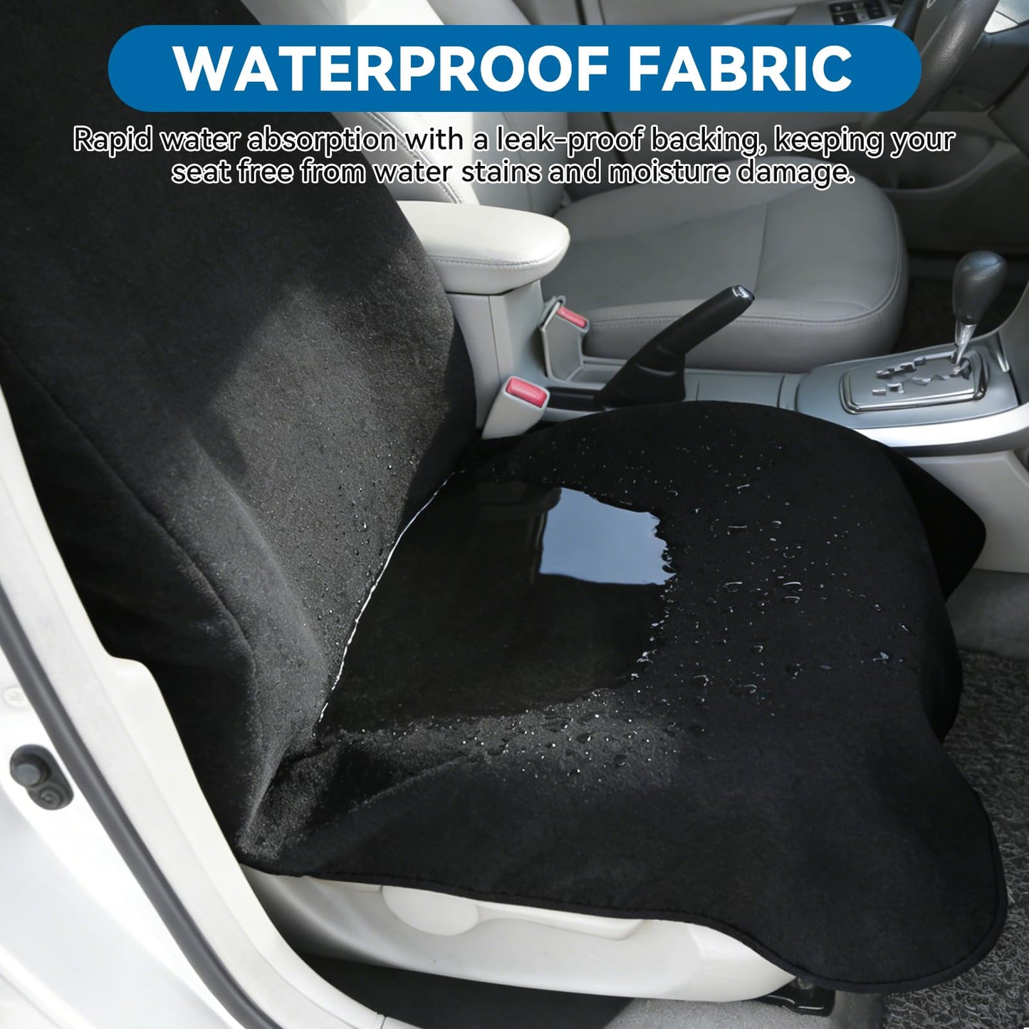 Tinecio Waterproof Towel Car Seat Cover - Sweat-Wicking Post-Workout Seat Protector for Athletes, Gym, Yoga, Beach - Non-Slip, Machine Washable, Universal Fit Front Seat Mat