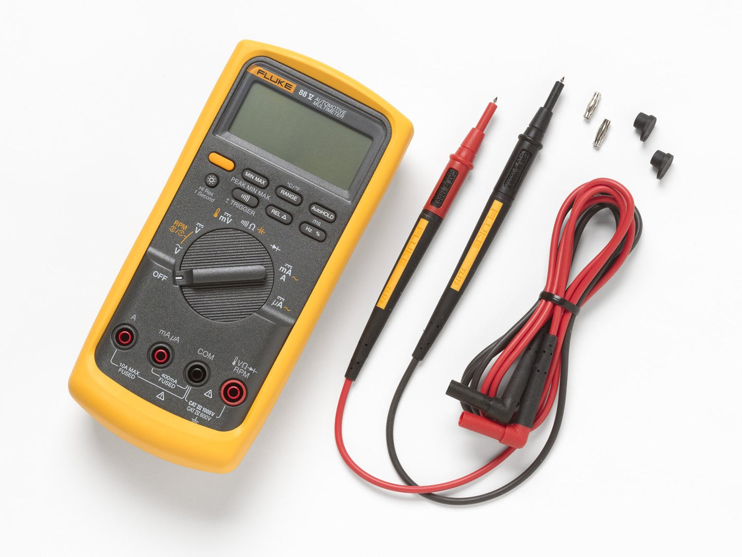 Fluke 88V Deluxe Automotive Multimeter, Troubleshoot Problems on Conventional and Hybrid Vehicles, Measures Pulse Width, and Duty Cycle