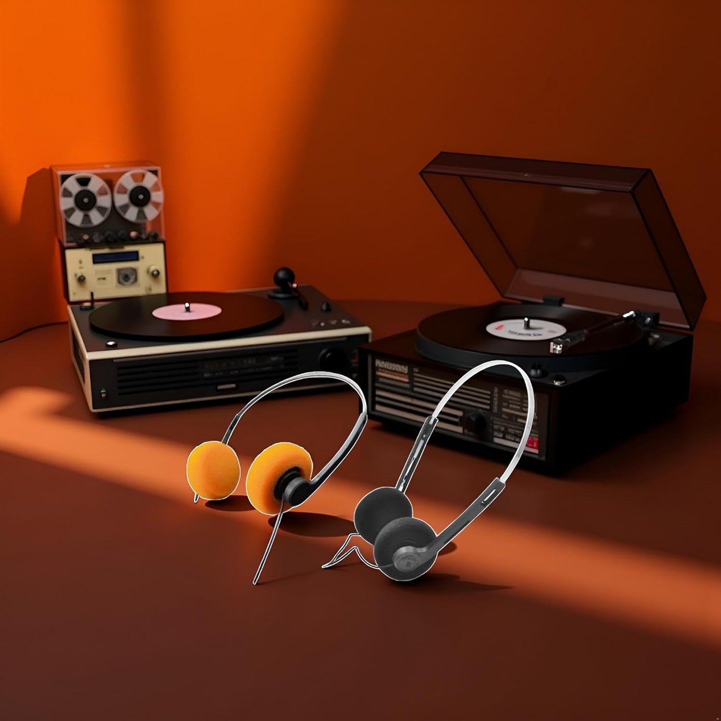 WLngtv 2 Cassette Pcs Retro On Ear Headphones, Wired Stereo Headphones, Headphone, Lightweight Portable Headphone