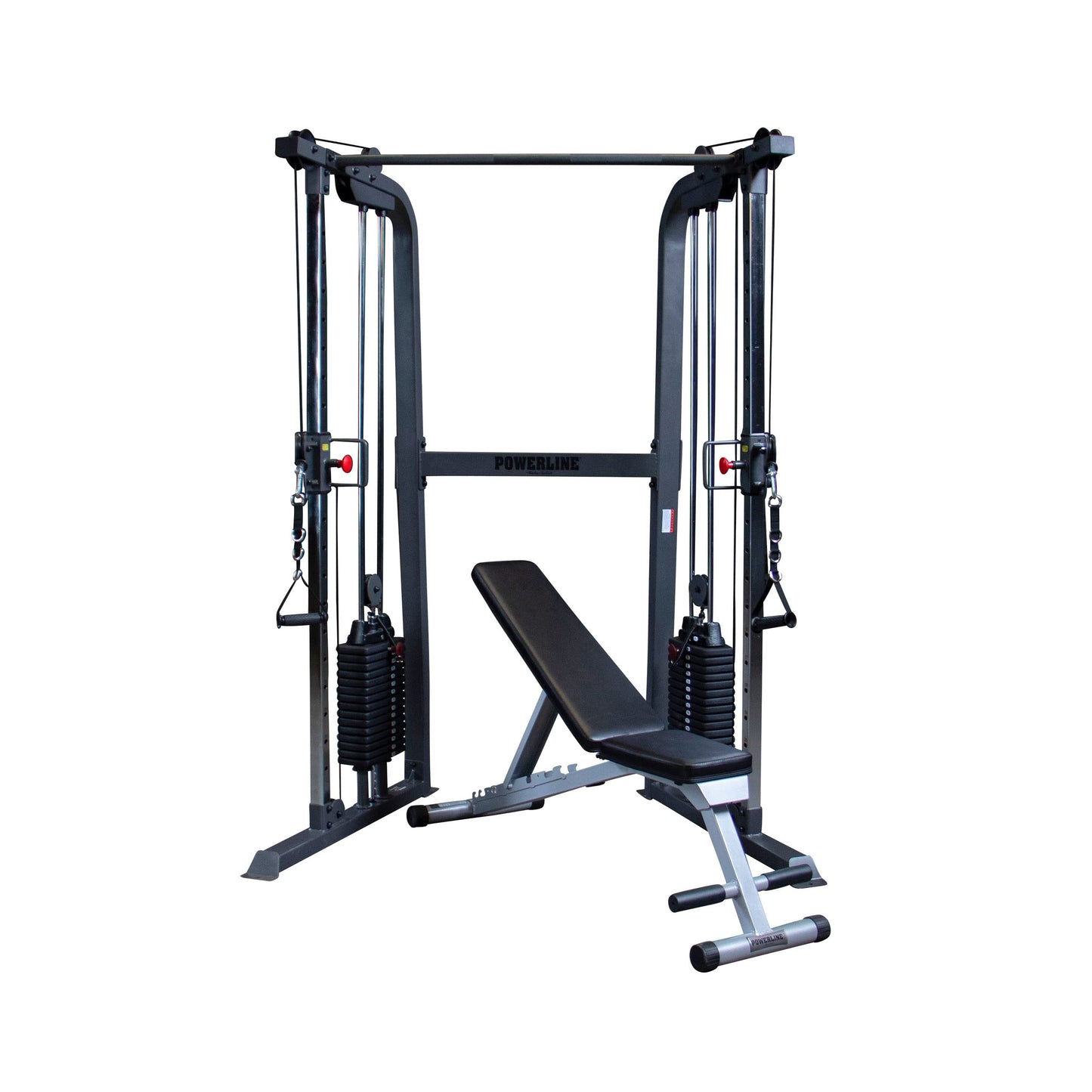 Body-Solid Powerline (PFT100) Cable Crossover Exercise Machine for Home & Commercial Gym, Functional Training Center with Dual 160lbs. Weights Stack for Cable Workout
