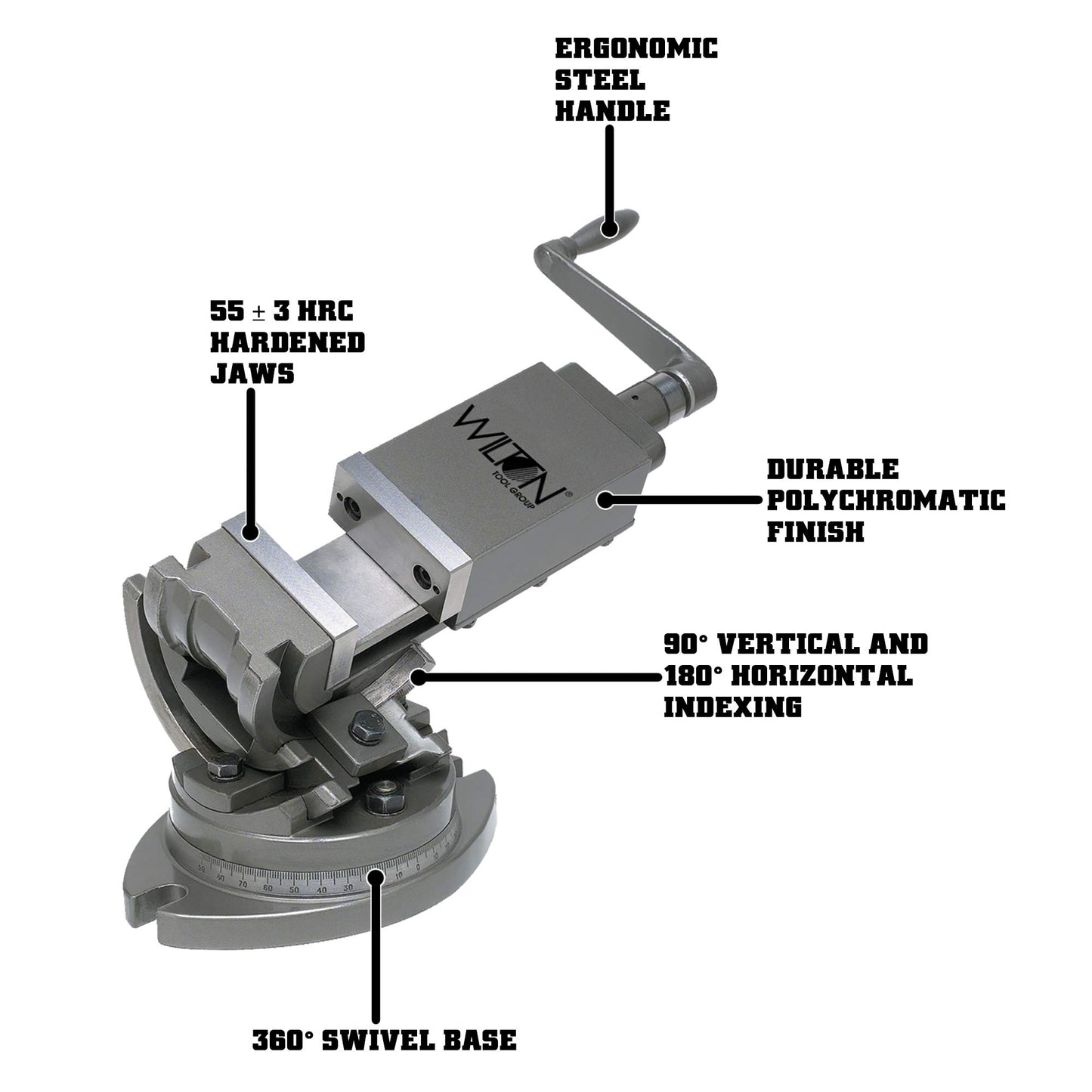 Wilton 3-Axis Precision Tilting Vise, 6" Jaw Width, 6" Opening, 1-3/4" Jaw Depth (Model TLT/SP-150)